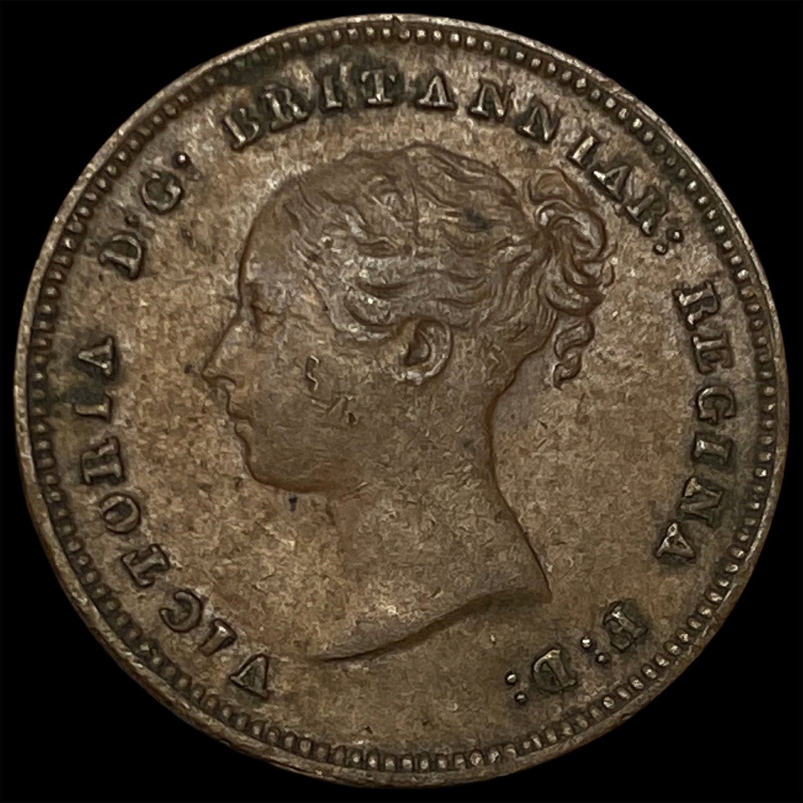 1843 Cetlon Copper 1/2 Farthing (1 of 2)