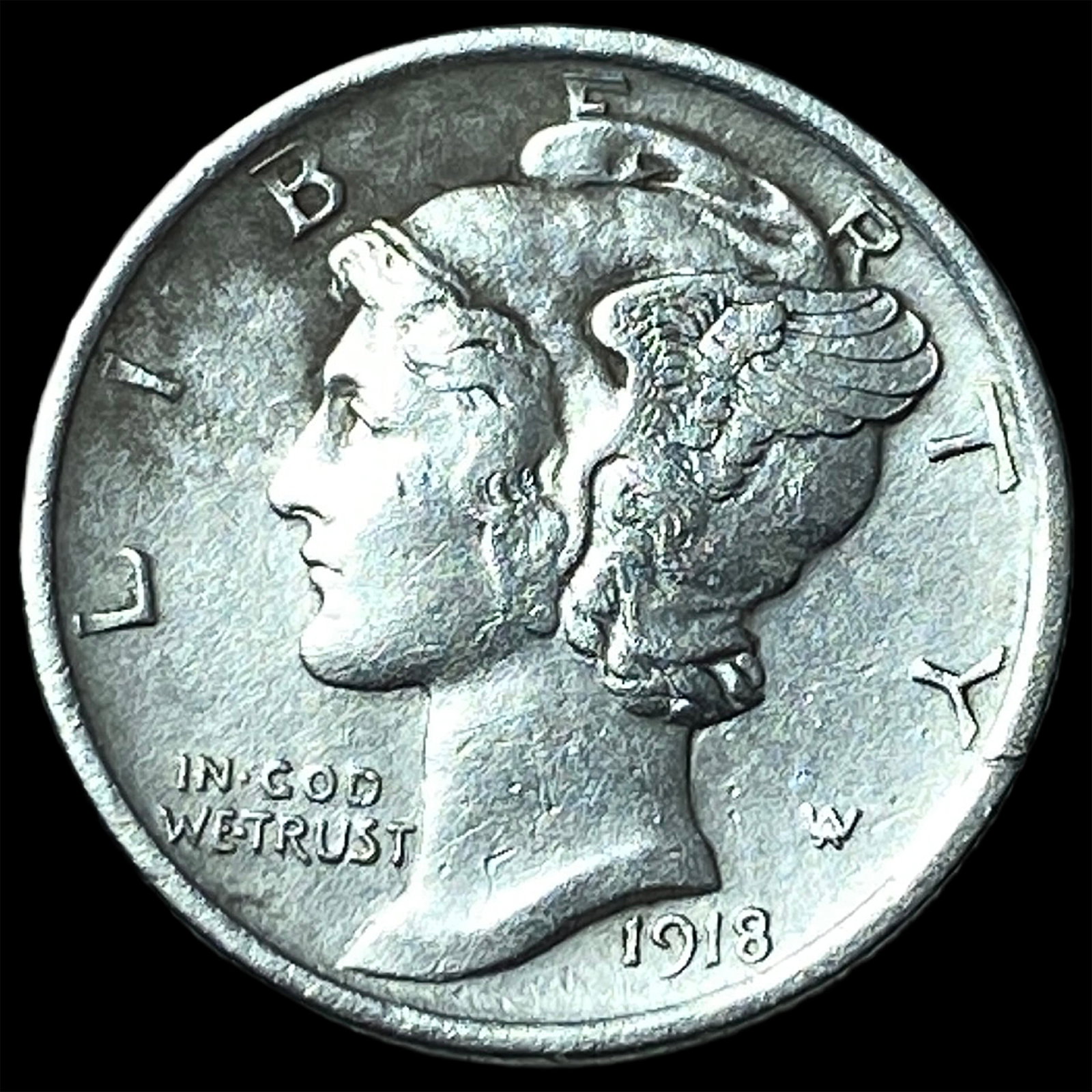 1918-D Silver Mercury Dime HIGH GRADE: 1918-D Silver Mercury Dime HIGH GRADE