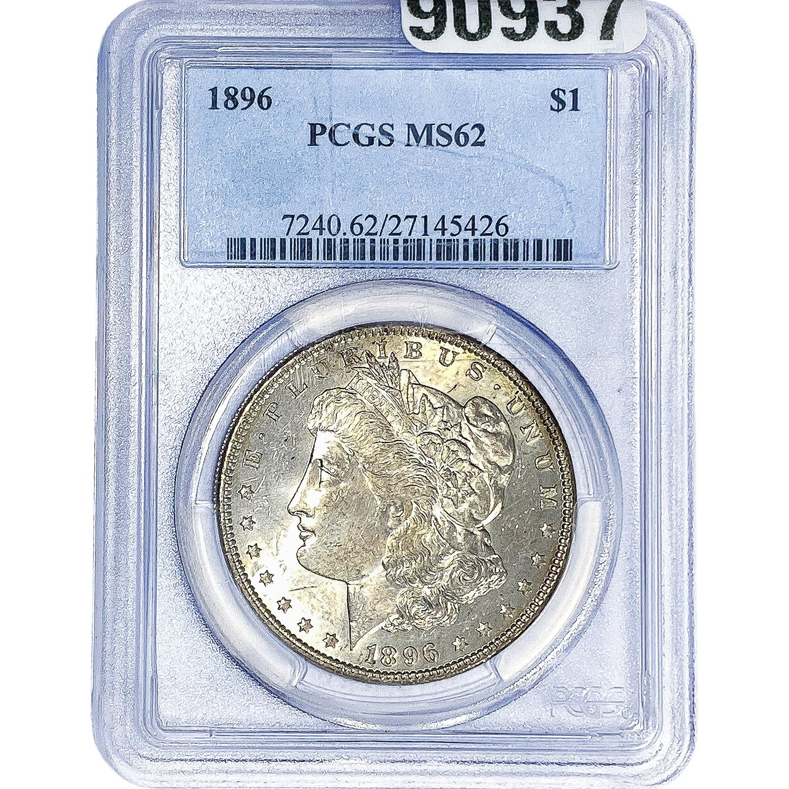 1896 Morgan Silver Dollar PCGS MS62: 1896 Morgan Silver Dollar PCGS MS62