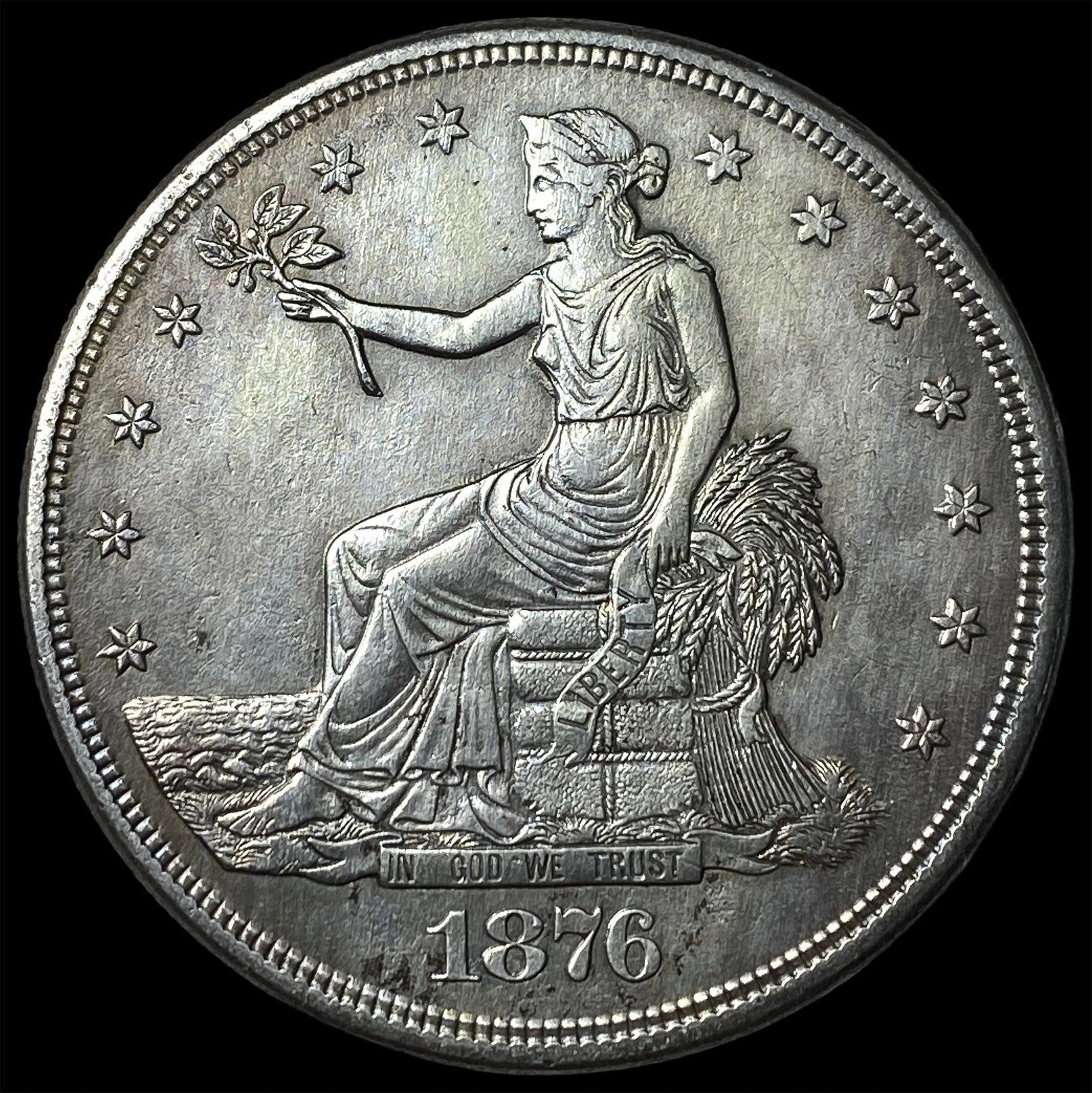 1876-S Silver Trade Dollar NEARLY UNCIRCULATED (1 of 2)
