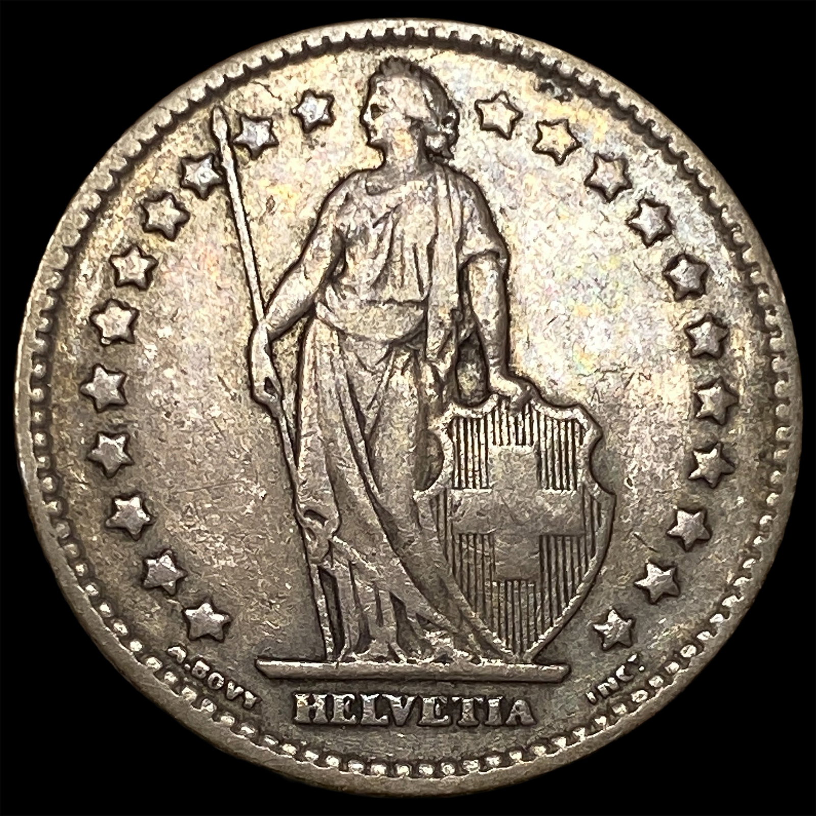 1906B Sitzerland Silver 1 Franc KM 24: 1906B Sitzerland Silver 1 Franc KM 24
