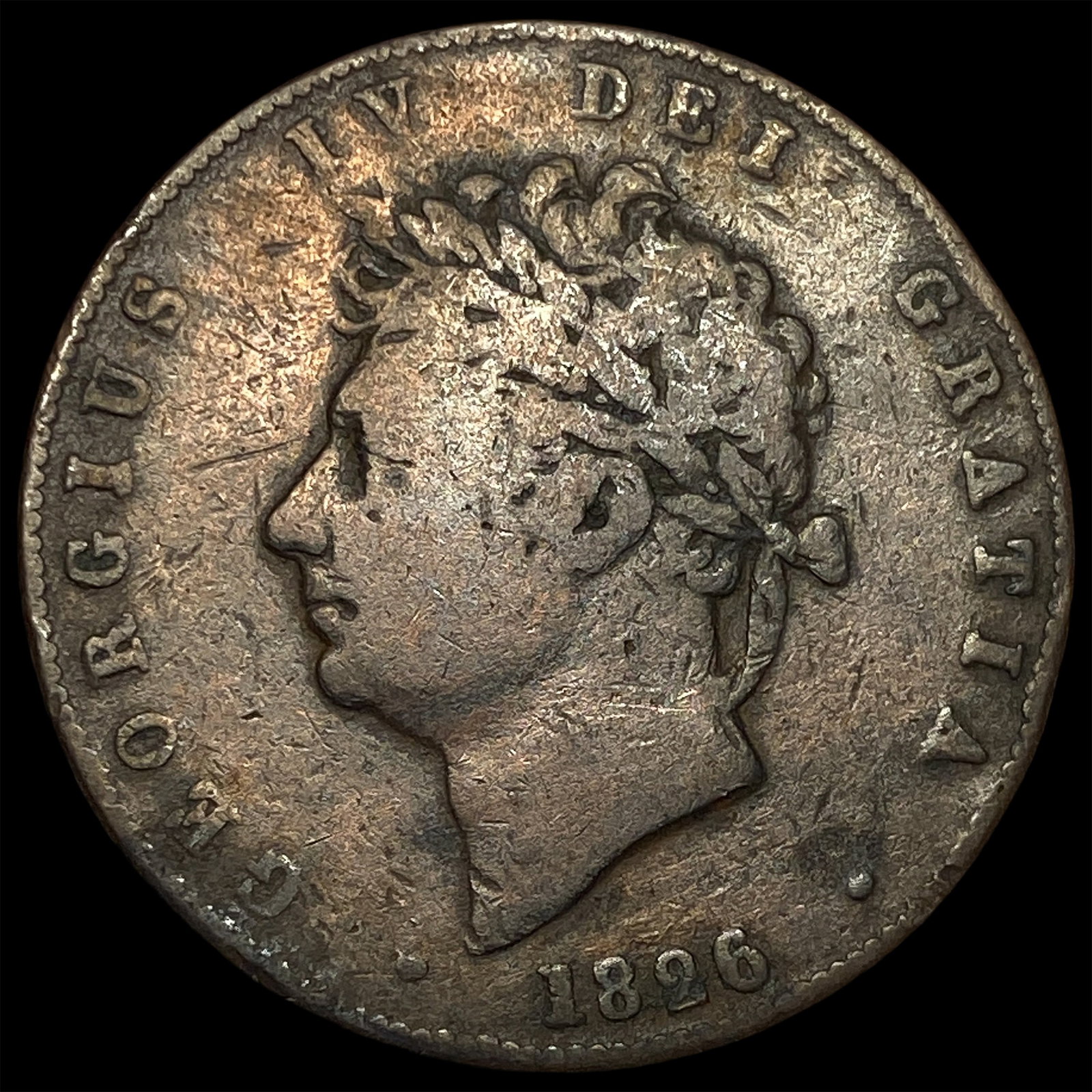 1826 Great Britain Copper 1/2 Penny (1 of 2)