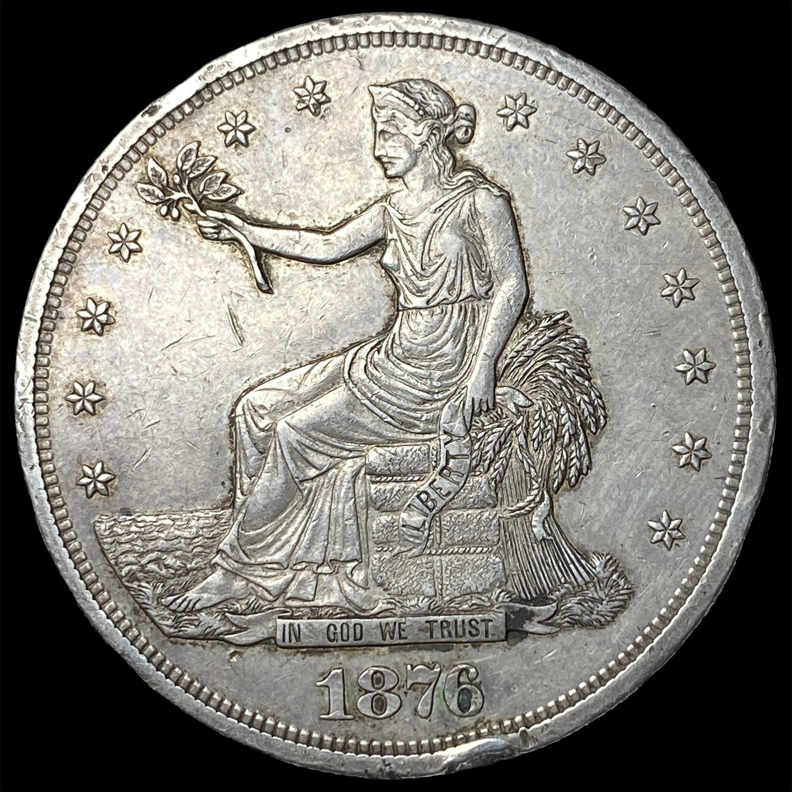 1876-S Silver Trade Dollar NEARLY UNCIRCULATED: 1876-S Silver Trade Dollar NEARLY UNCIRCULATED
