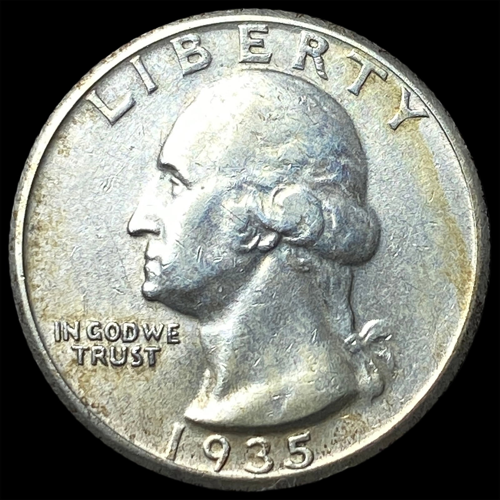 1935-S Silver Washington Quarter CLOSELY UNCIRCULATED: 1935-S Silver Washington Quarter CLOSELY UNCIRCULATED
