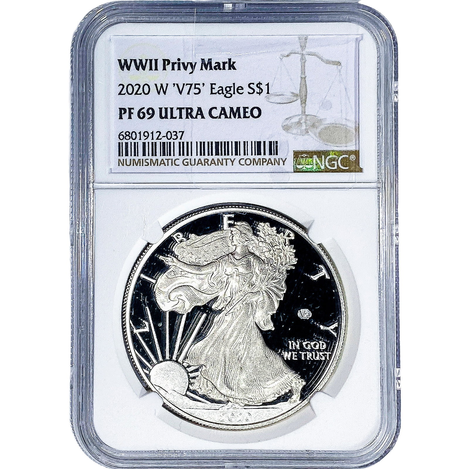 2020-W Silver Eagle NGC PF69 Ultra Cameo: 2020-W Silver Eagle NGC PF69 Ultra Cameo