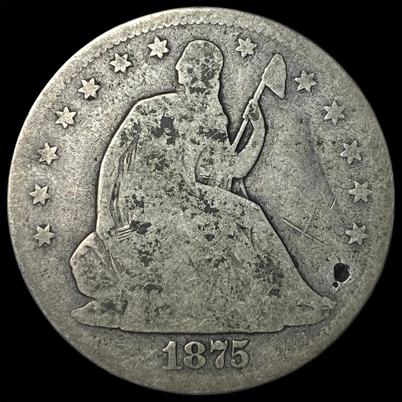 1875 Seated Liberty Half Dollar NICELY CIRCULATED: 1875 Seated Liberty Half Dollar NICELY CIRCULATED