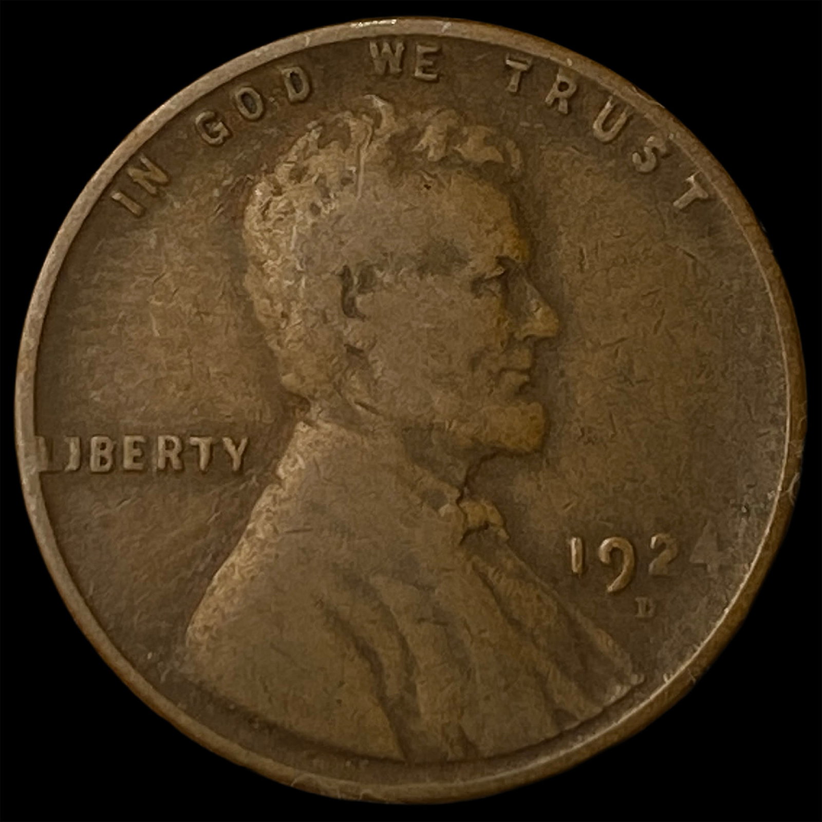 1924-D Lincoln Wheat Cent LIGHTLY CIRCULATED (1 of 2)
