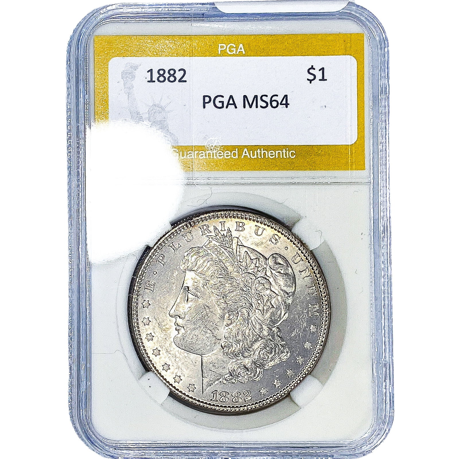 1882 Morgan Silver Dollar PGA MS64: 1882 Morgan Silver Dollar PGA MS64