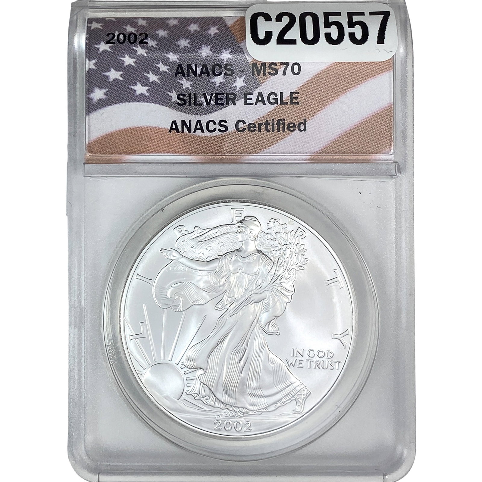 2002 Silver Eagle ANACS MS70: 2002 Silver Eagle ANACS MS70