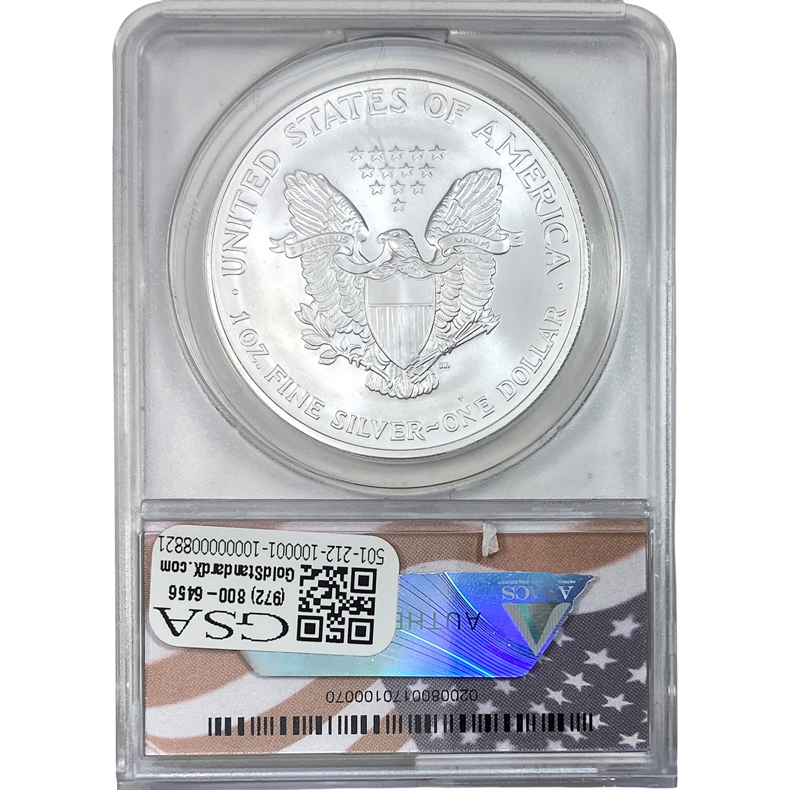 2002 Silver Eagle ANACS MS70 - 2