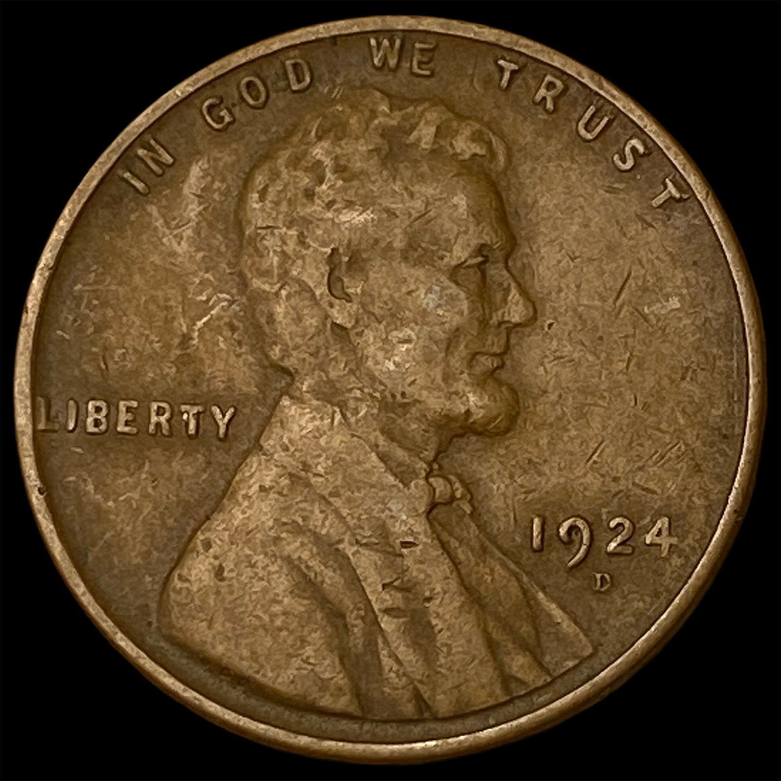 1924-D Lincoln Wheat Cent LIGHTLY CIRCULATED (1 of 2)