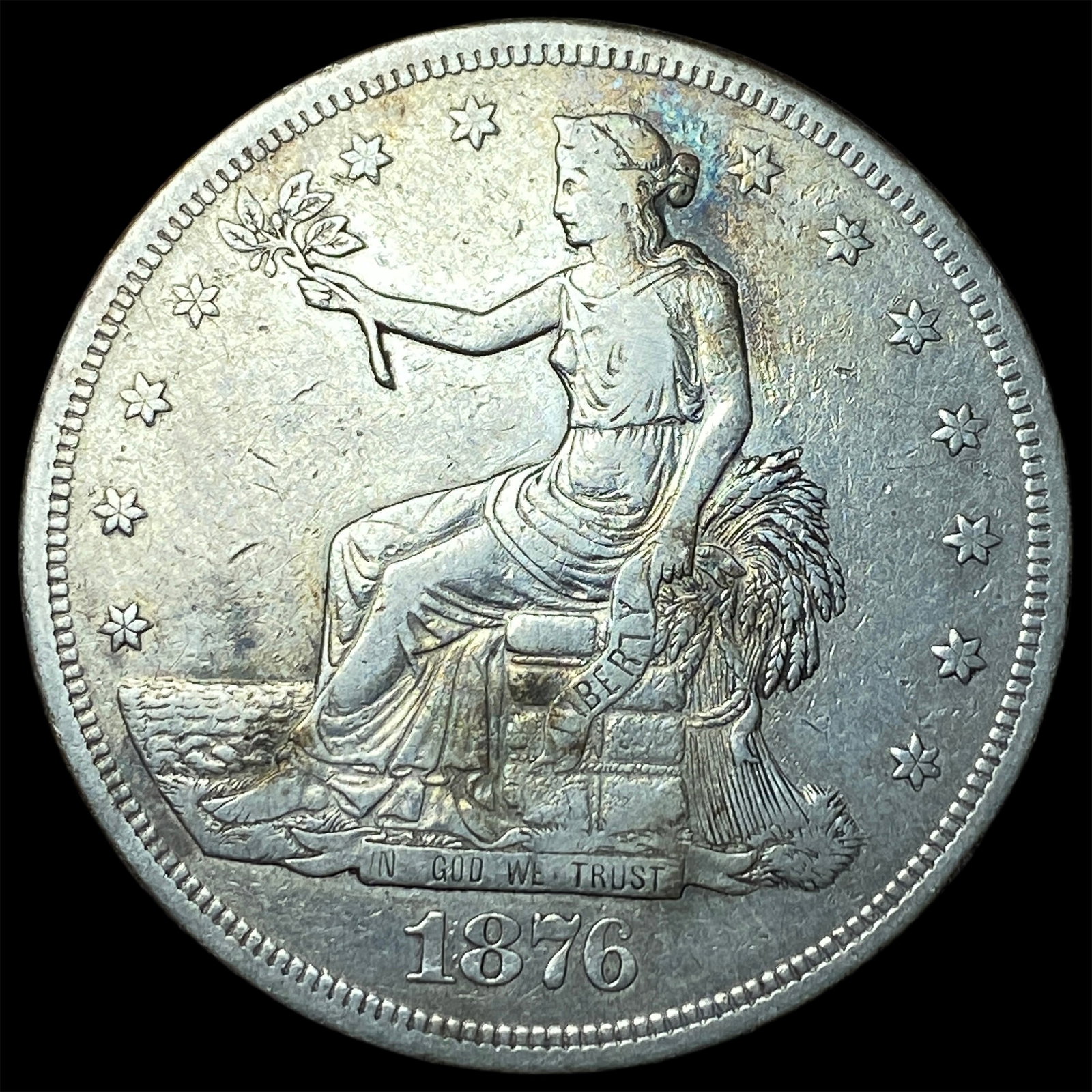 1876 Silver Trade Dollar NEARLY UNCIRCULATED: 1876 Silver Trade Dollar NEARLY UNCIRCULATED