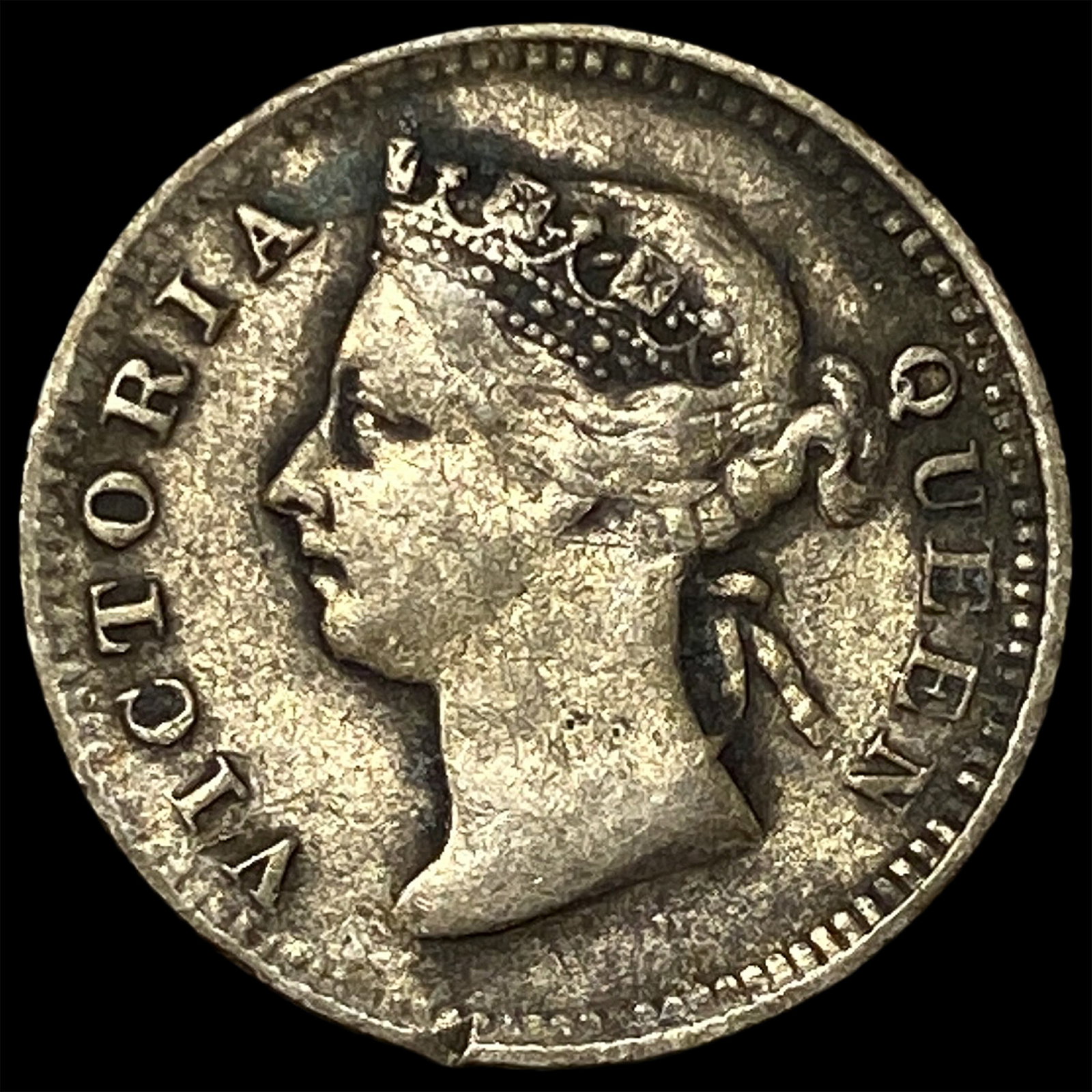1895 Hong Kong Silver 5 Cents (1 of 2)