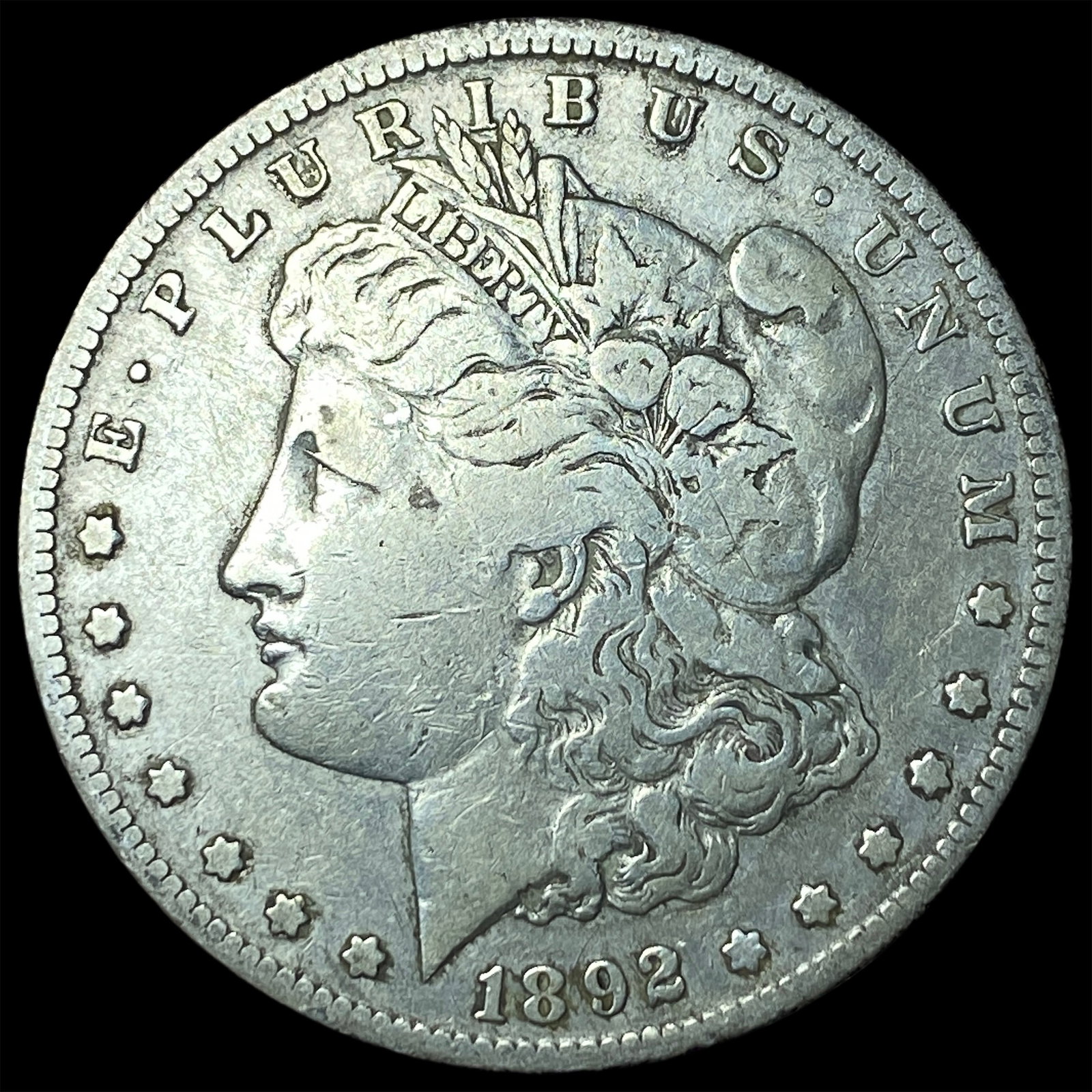 1892-S Silver Morgan Dollar NEARLY UNCIRCULATED: 1892-S Silver Morgan Dollar NEARLY UNCIRCULATED