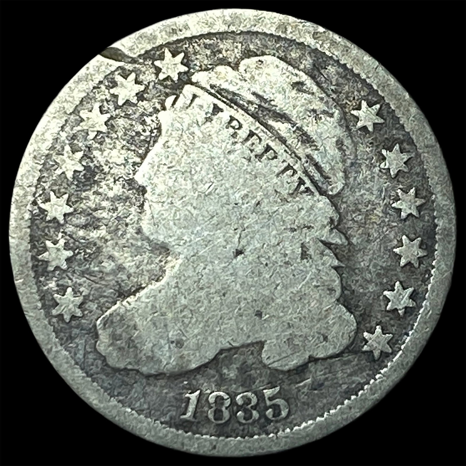 1835 Silver Capped Bust Dime NICELY CIRCULATED (1 of 2)
