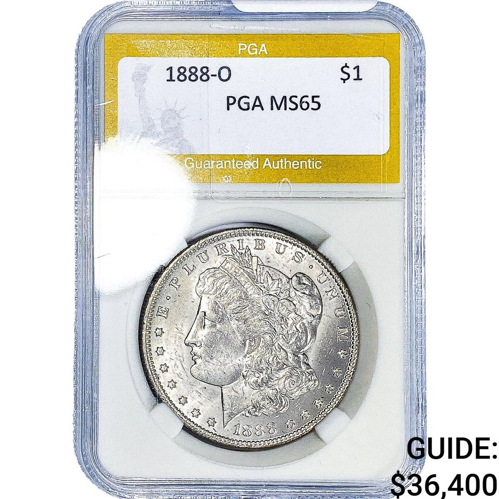 1880-O Morgan Silver Dollar PGA MS65: 1880-O Morgan Silver Dollar PGA MS65