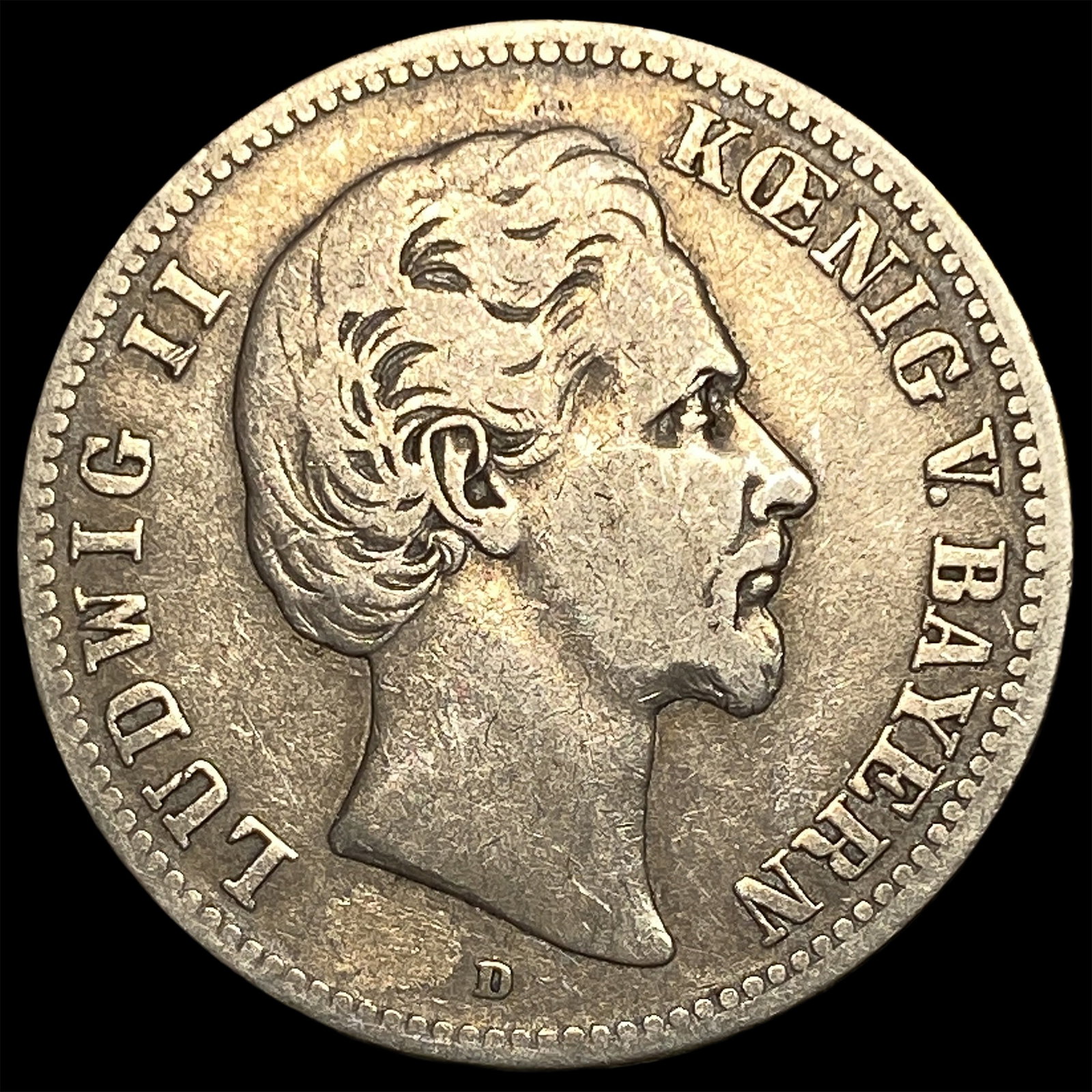 1876 Germany Bavaria Silver 2 Mark (1 of 2)