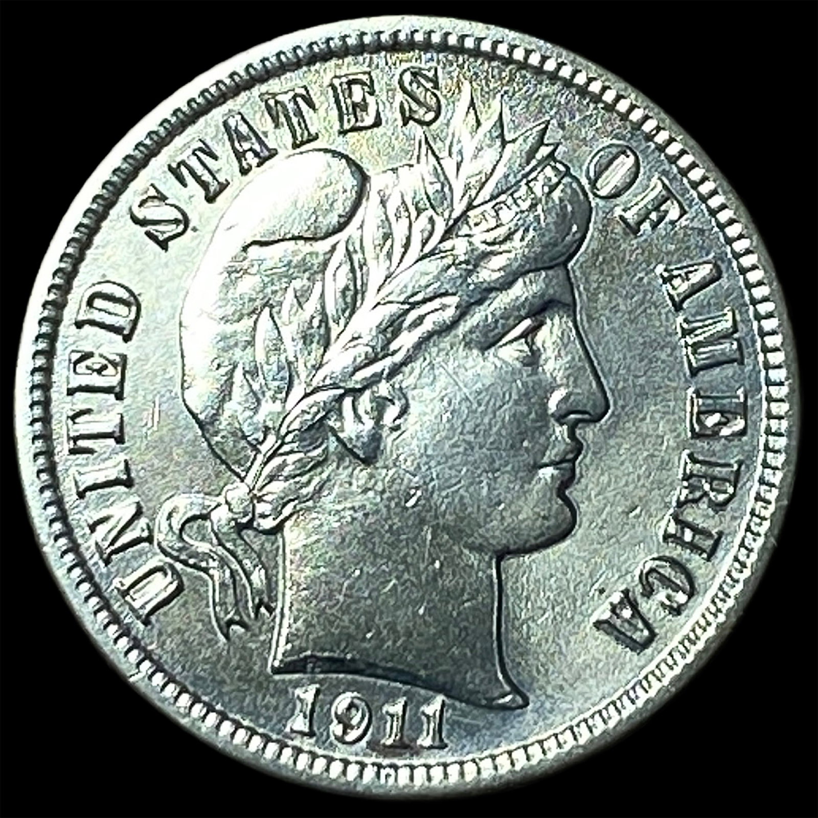 1911 Silver Barber Dime CLOSELY UNCIRCULATED: 1911 Silver Barber Dime CLOSELY UNCIRCULATED