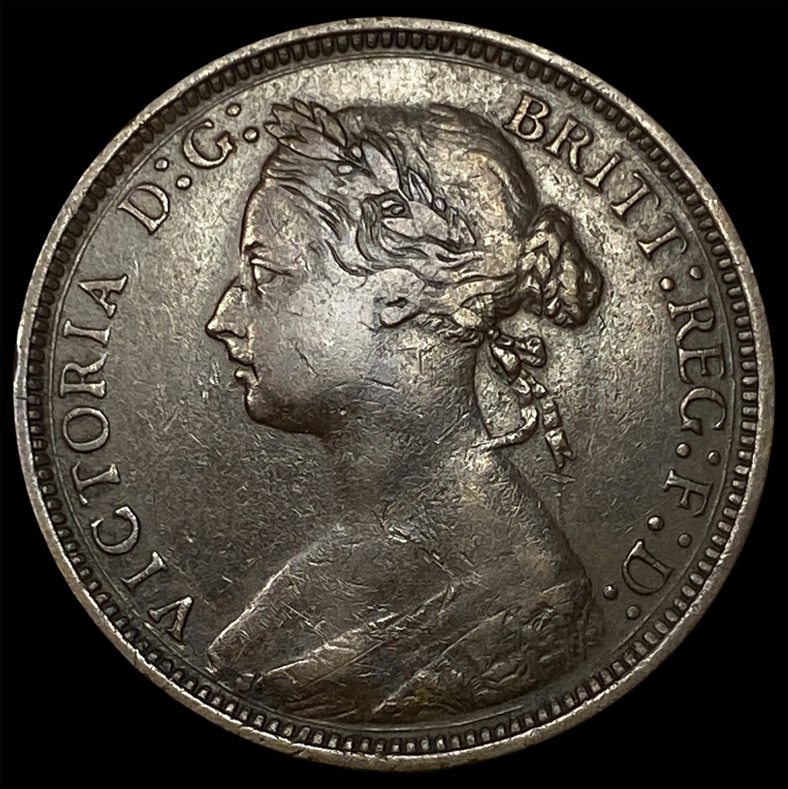 1881H Great Britain Copper 1/2 Penny (1 of 2)