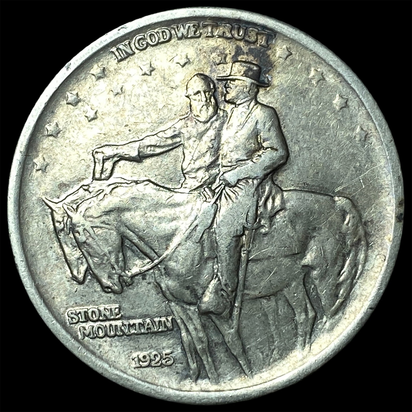 1925 Silver Stone Mountain Half Dollar NEARLY UNCIRCULATED (1 of 2)