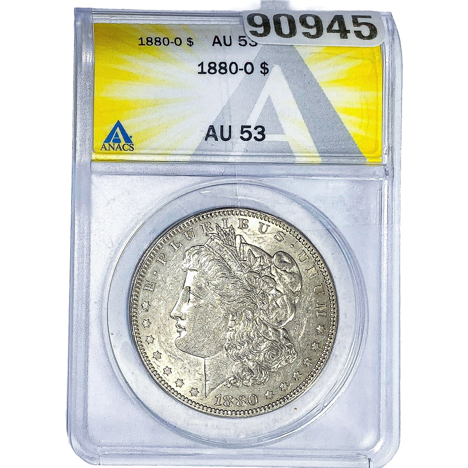 1880-S Morgan Silver Dollar ANACS AU53: 1880-S Morgan Silver Dollar ANACS AU53