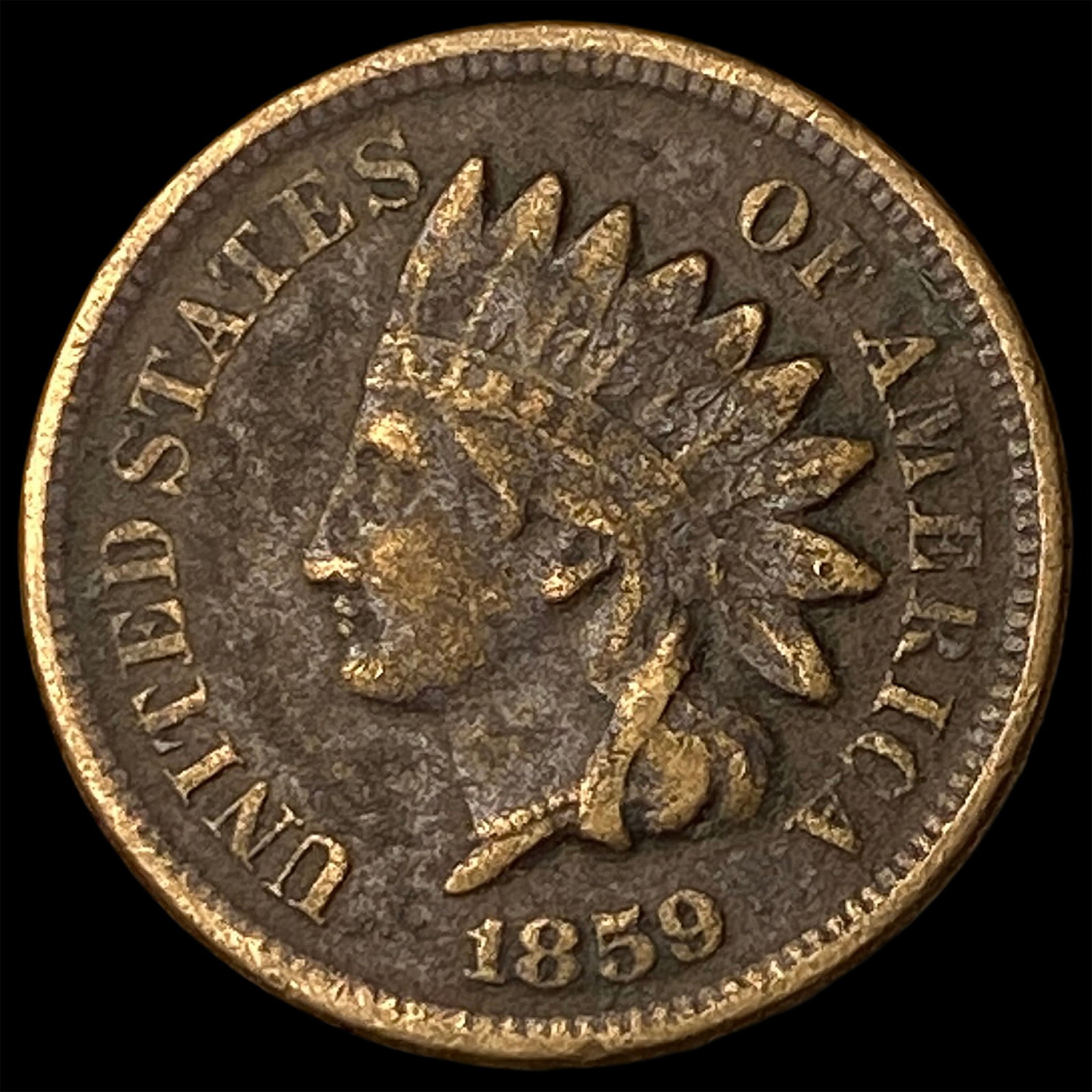 1859 Copper-Nickel Indian Head Cent LIGHTLY CIRCULATED: 1859 Copper-Nickel Indian Head Cent LIGHTLY CIRCULATED