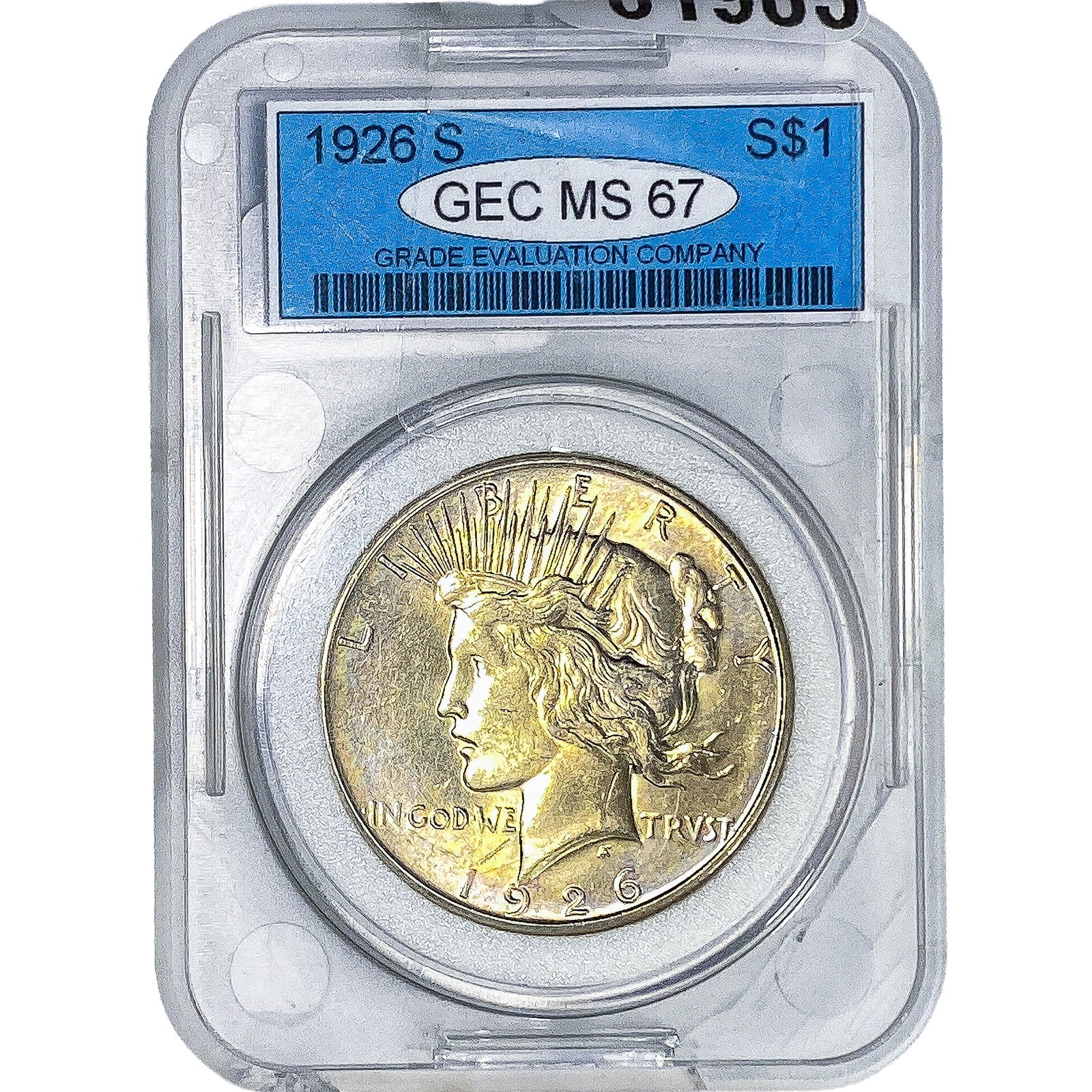 1926-S Silver Peace Dollar GEC MS67: 1926-S Silver Peace Dollar GEC MS67