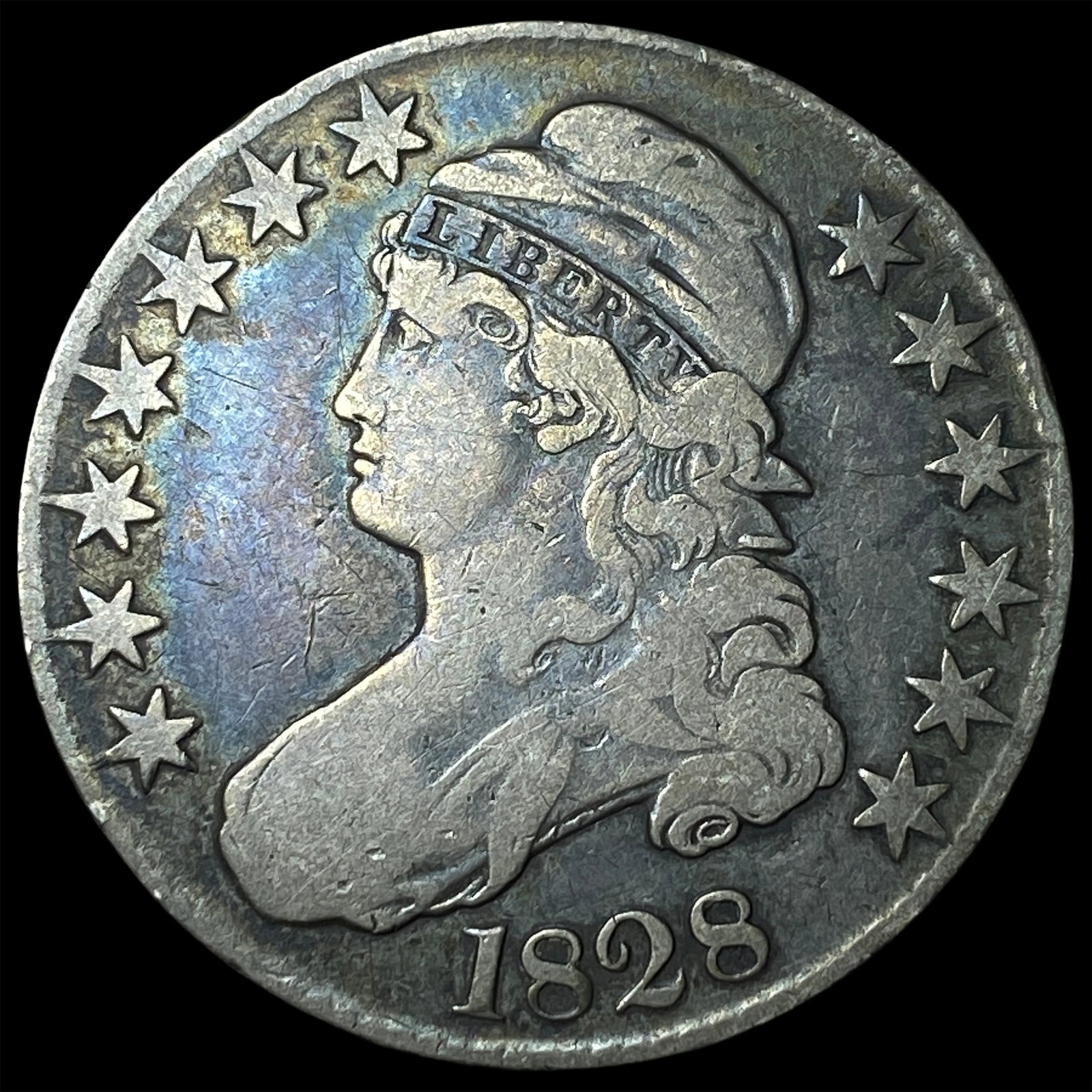 1828 Capped Bust Half Dollar LIGHTLY CIRCULATED: 1828 Capped Bust Half Dollar LIGHTLY CIRCULATED