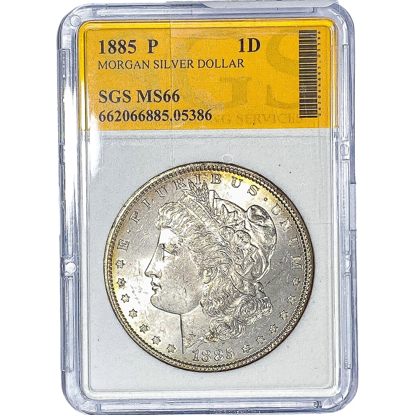 1885 Morgan Silver Dollar SGS MS66: 1885 Morgan Silver Dollar SGS MS66
