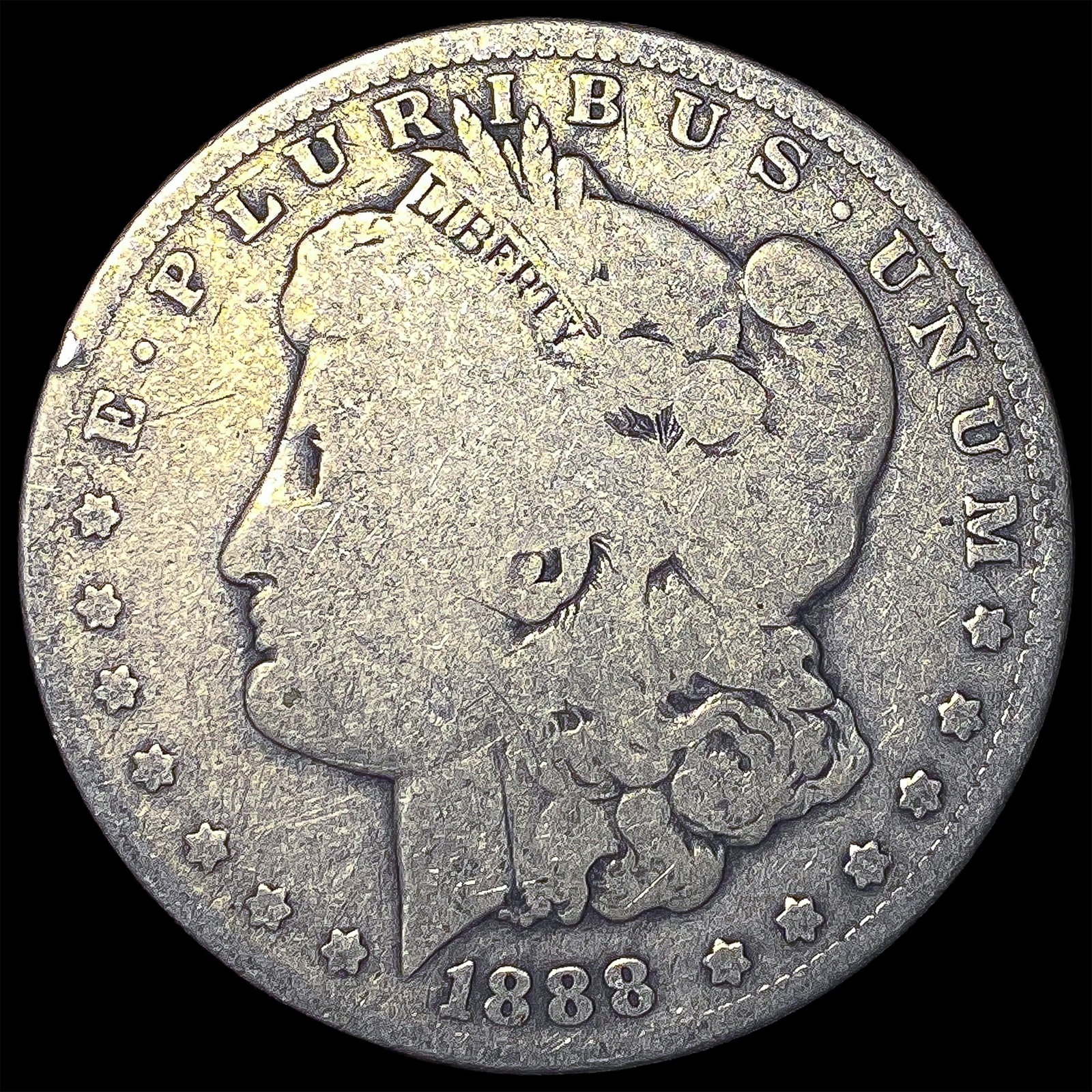 1888-O Hot Lips Silver Morgan Dollar NICELY CIRCULATED: 1888-O Hot Lips Silver Morgan Dollar NICELY CIRCULATED