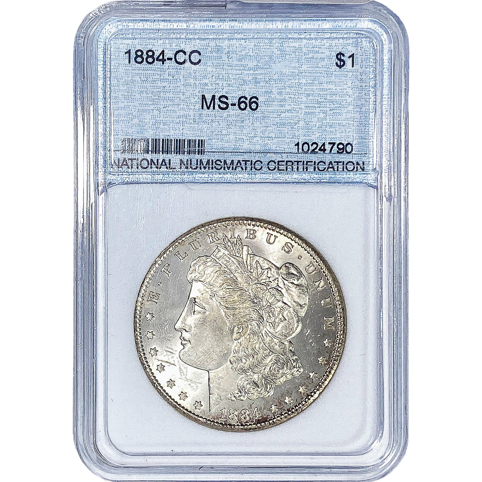 1884-CC Morgan Silver Dollar NNC MS66: 1884-CC Morgan Silver Dollar NNC MS66