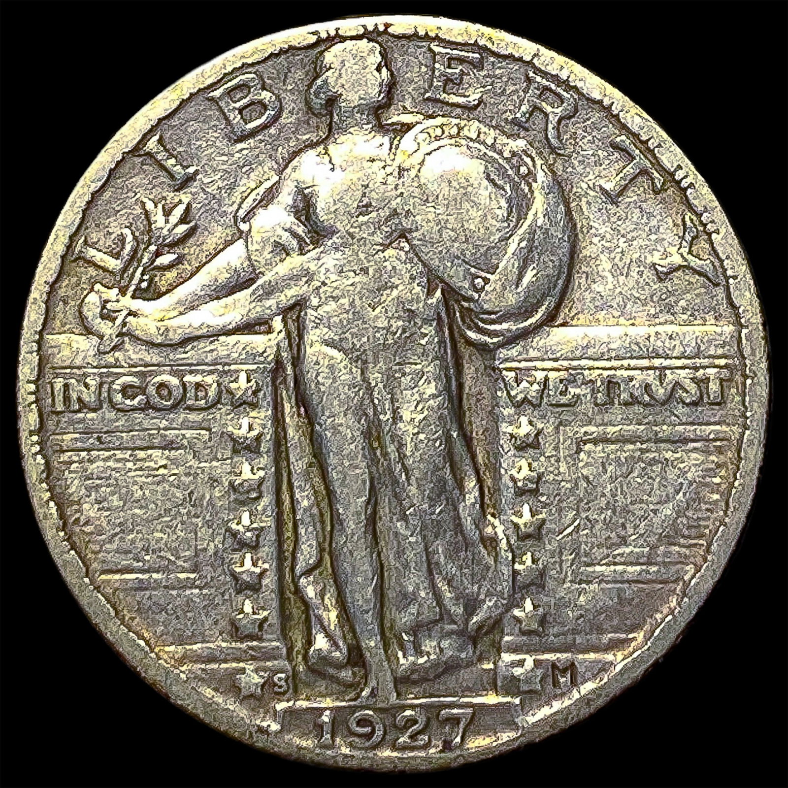 1927-S Silver Standing Liberty Quarter LIGHTLY CIRCULATED (1 of 2)
