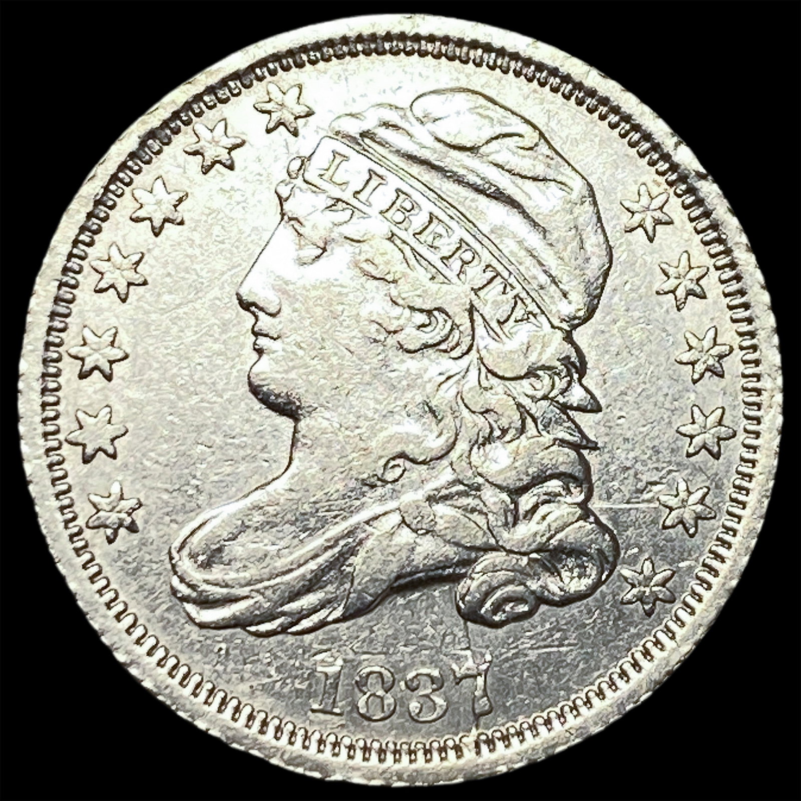 1837 Capped Bust Dime NEARLY UNCIRCULATED (1 of 2)