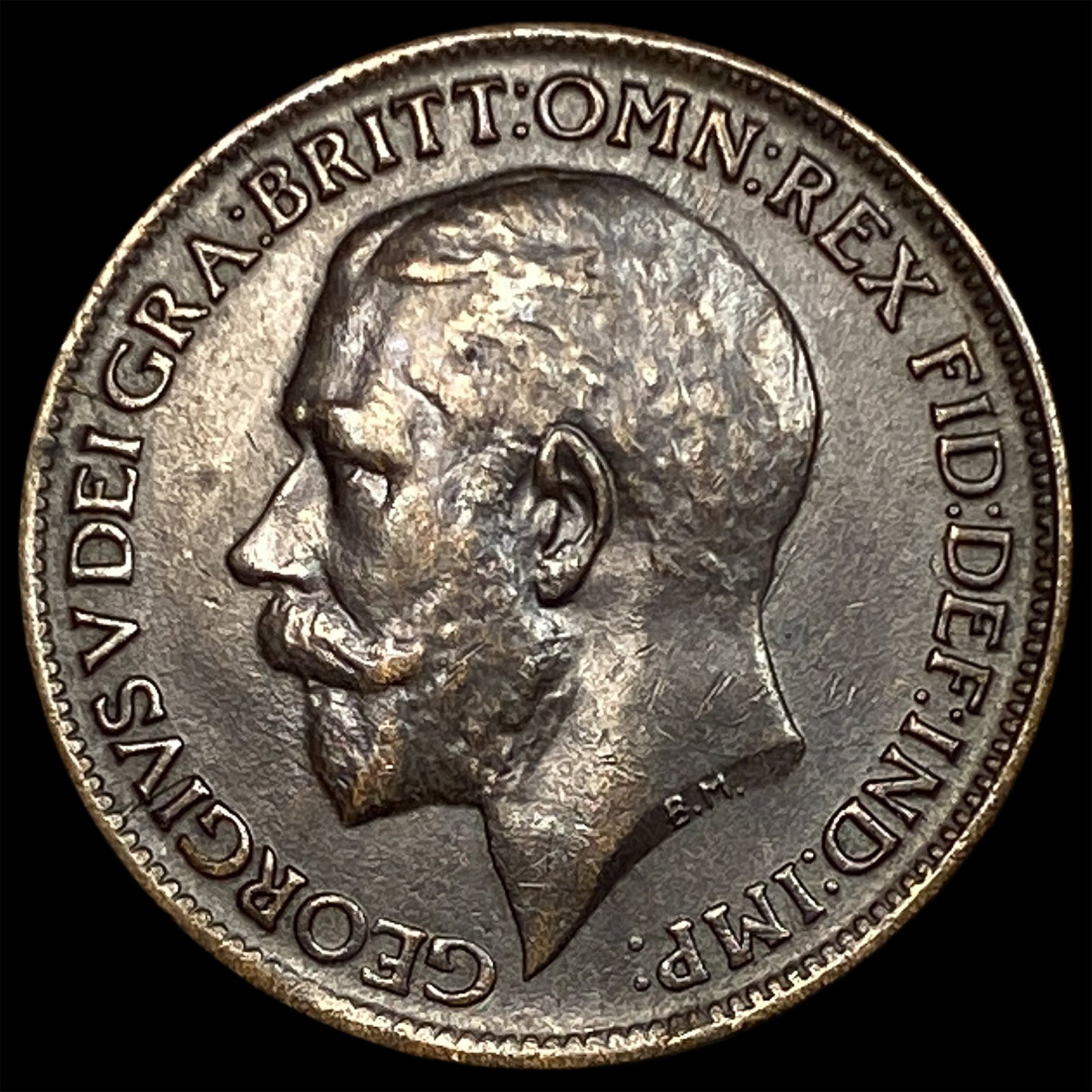 1914 Great Britain Copper Farthing: 1914 Great Britain Copper Farthing