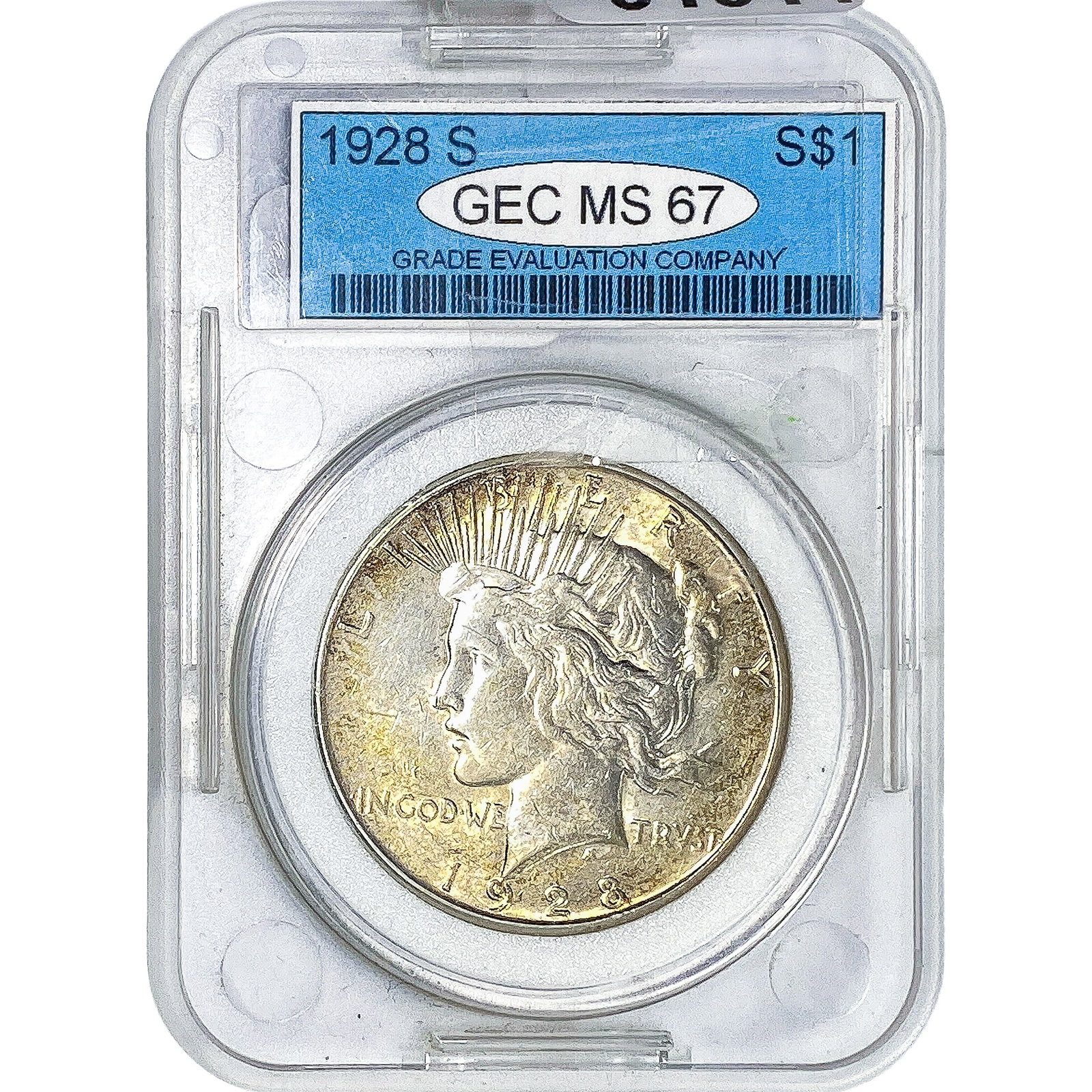 1928-S Silver Peace Dollar GEC MS67: 1928-S Silver Peace Dollar GEC MS67