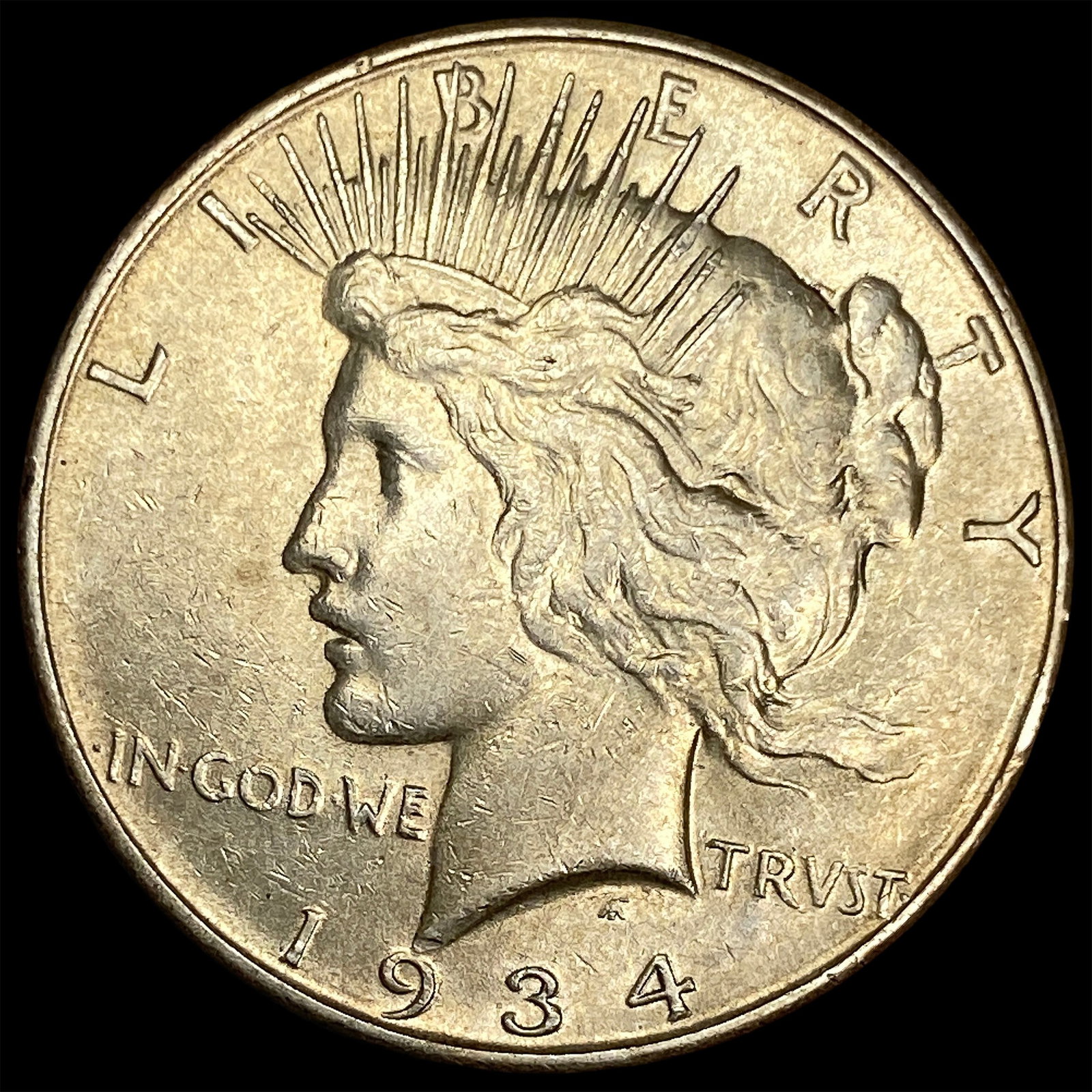 1934-D Peace Silver Dollar CLOSELY UNCIRCULATED: 1934-D Peace Silver Dollar CLOSELY UNCIRCULATED
