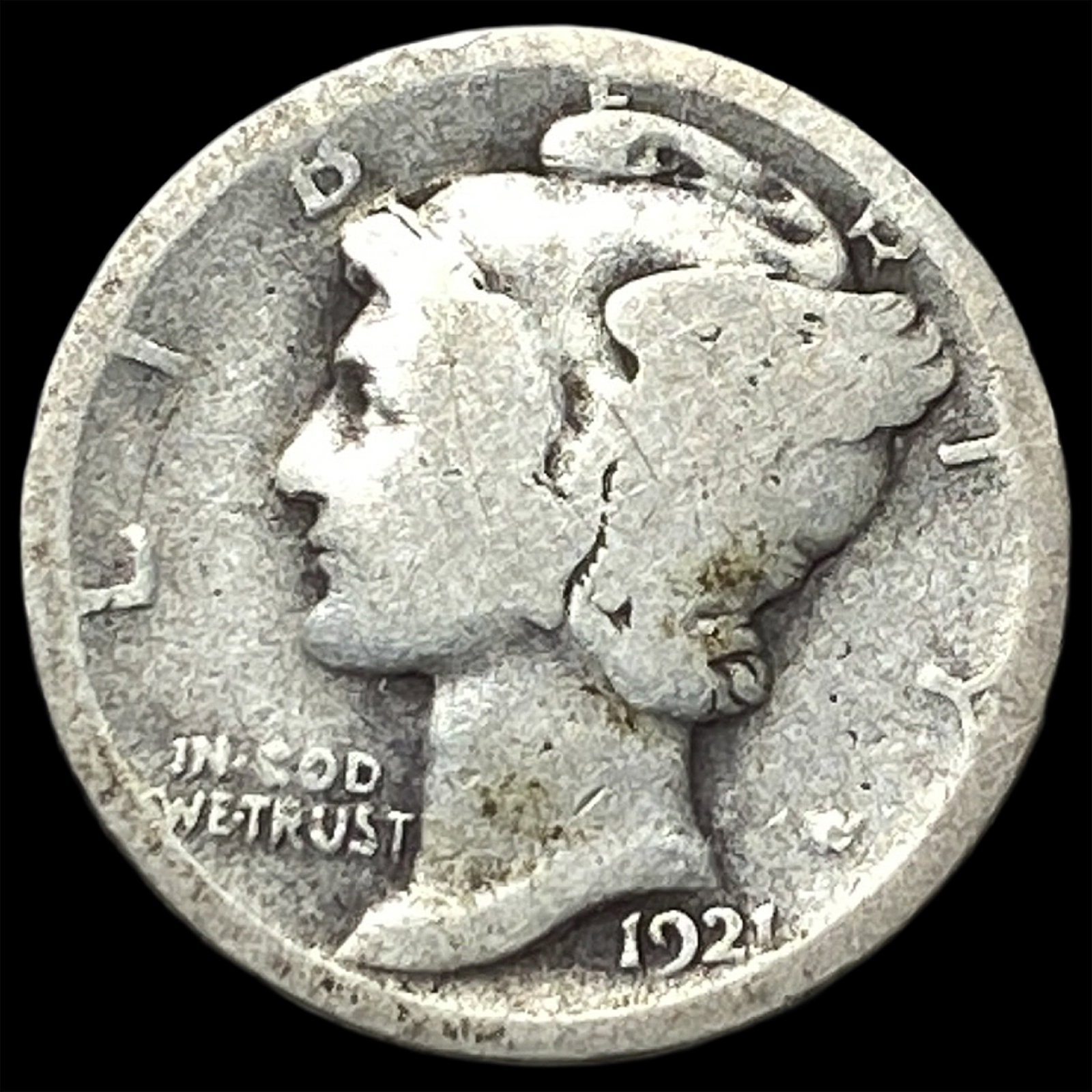 1921 Mercury Dime LIGHTLY CIRCULATED: 1921 Mercury Dime LIGHTLY CIRCULATED