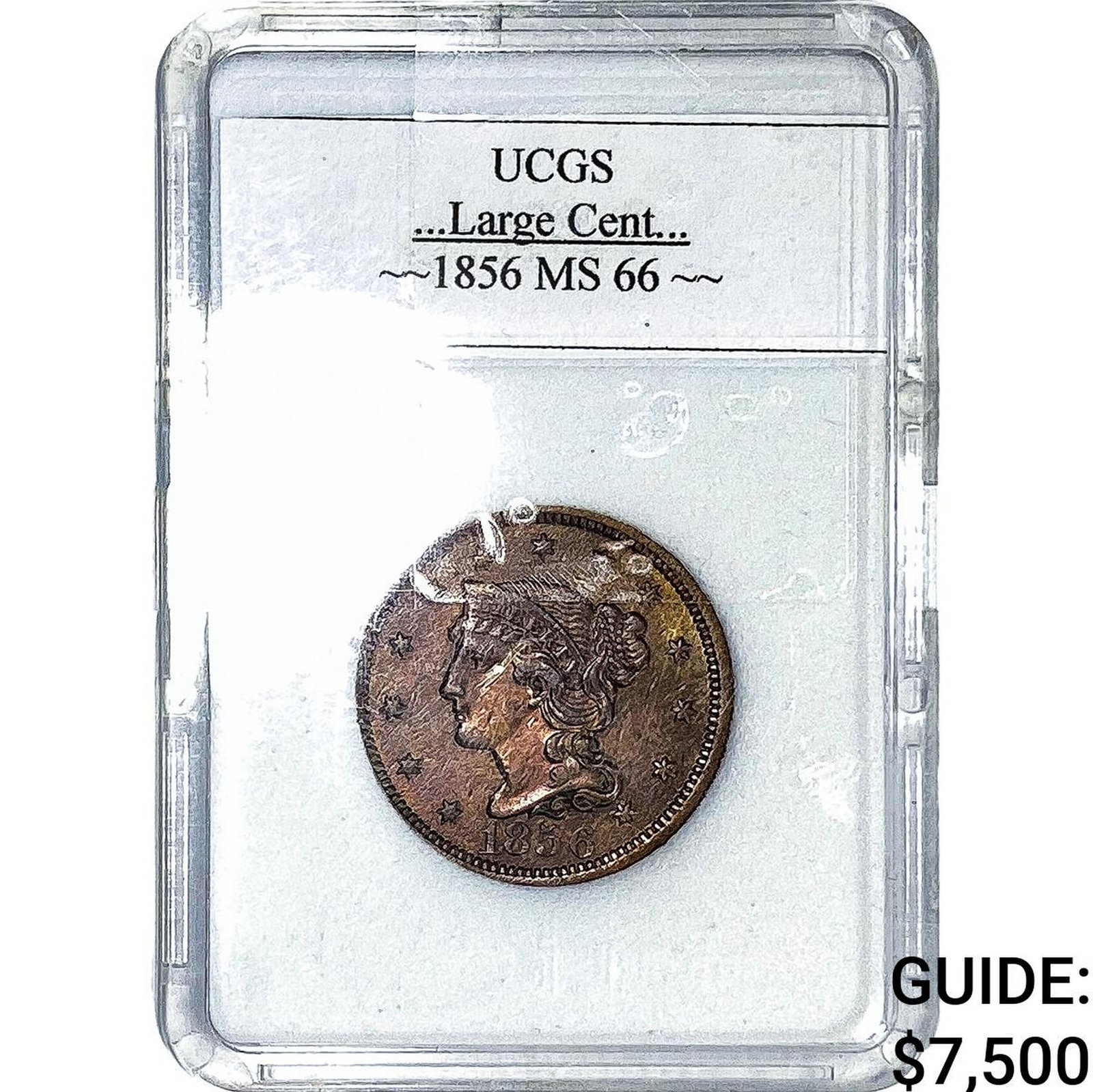 1856 Braided Hair Large Cent UCGS MS66: 1856 Braided Hair Large Cent UCGS MS66