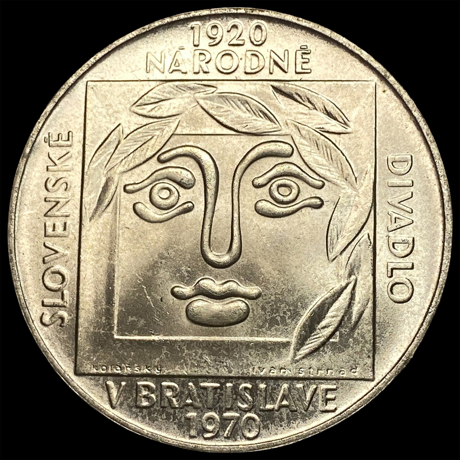 1970 Czechoslovakia Silver 25 Korun (1 of 2)