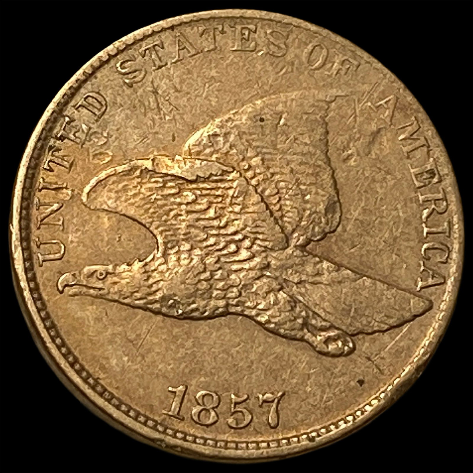 1857 Flying Eagle Cent CLOSELY UNCIRCULATED: 1857 Flying Eagle Cent CLOSELY UNCIRCULATED