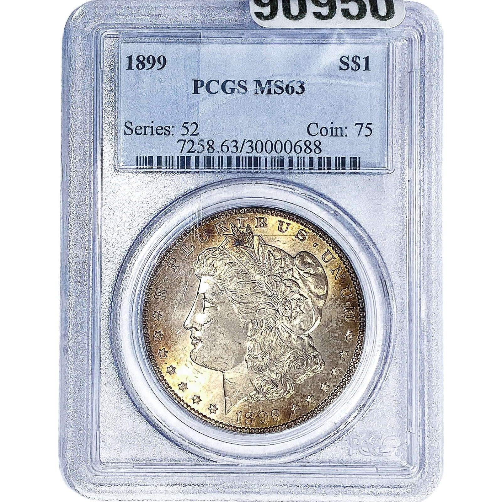 1899 Morgan Silver Dollar PCGS MS63: 1899 Morgan Silver Dollar PCGS MS63