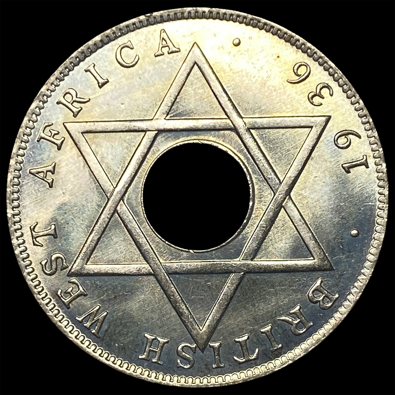 1936KN British West Africa 1/2 Penny KM 15: 1936KN British West Africa 1/2 Penny KM 15