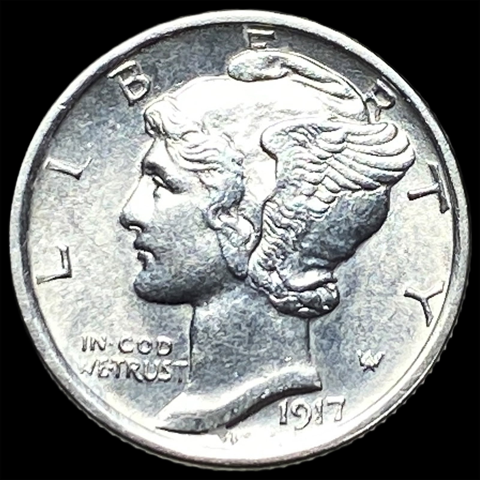 1917-D Silver Mercury Dime UNCIRCULATED: 1917-D Silver Mercury Dime UNCIRCULATED