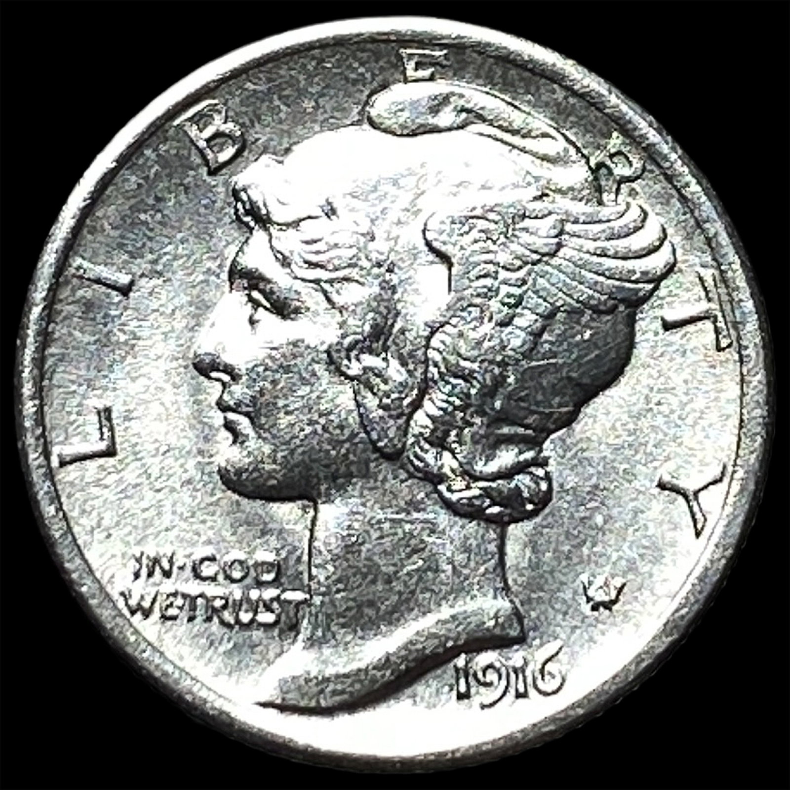 1916 Silver Mercury Dime UNCIRCULATED: 1916 Silver Mercury Dime UNCIRCULATED