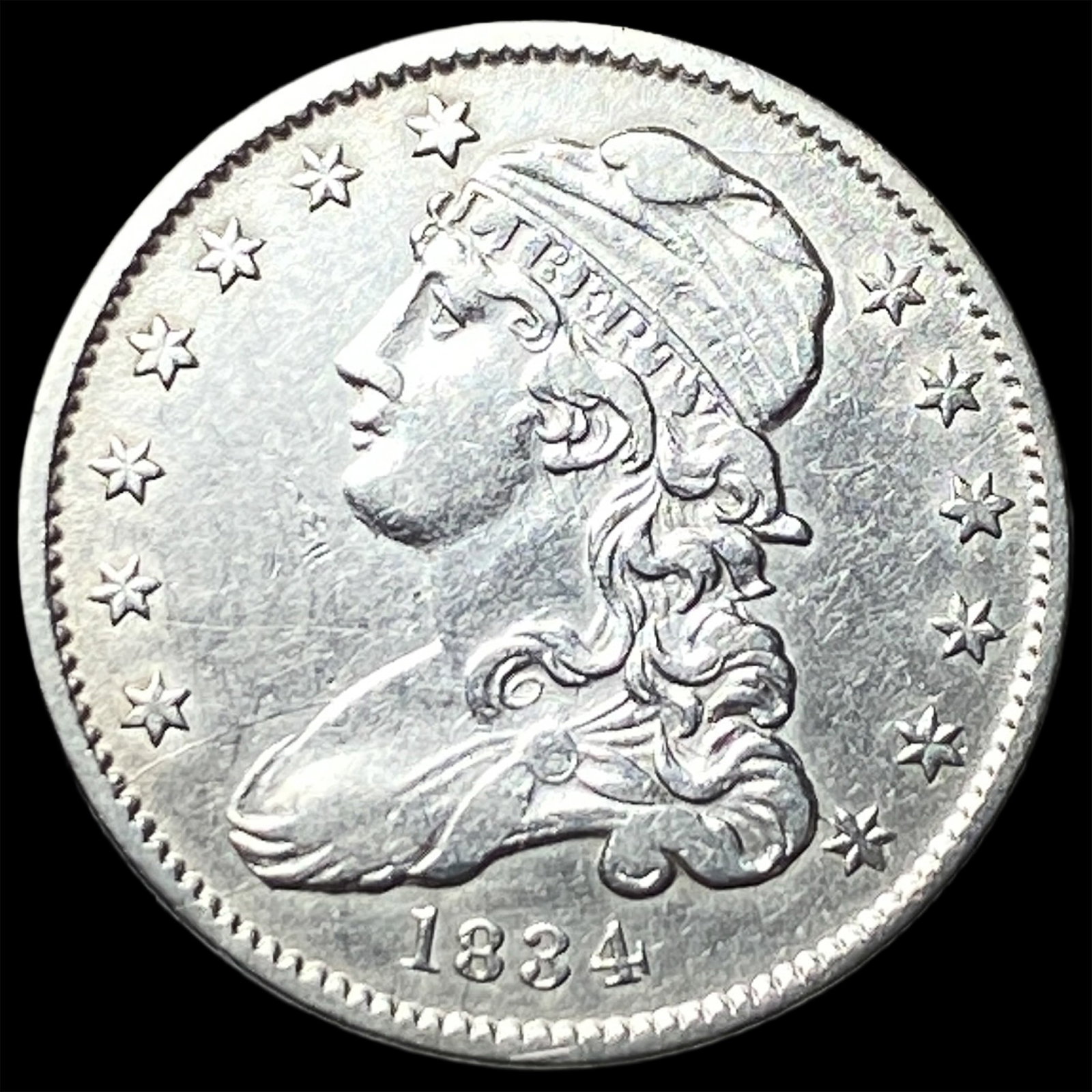 1834 Capped Bust Quarter NEARLY UNCIRCULATED (1 of 2)
