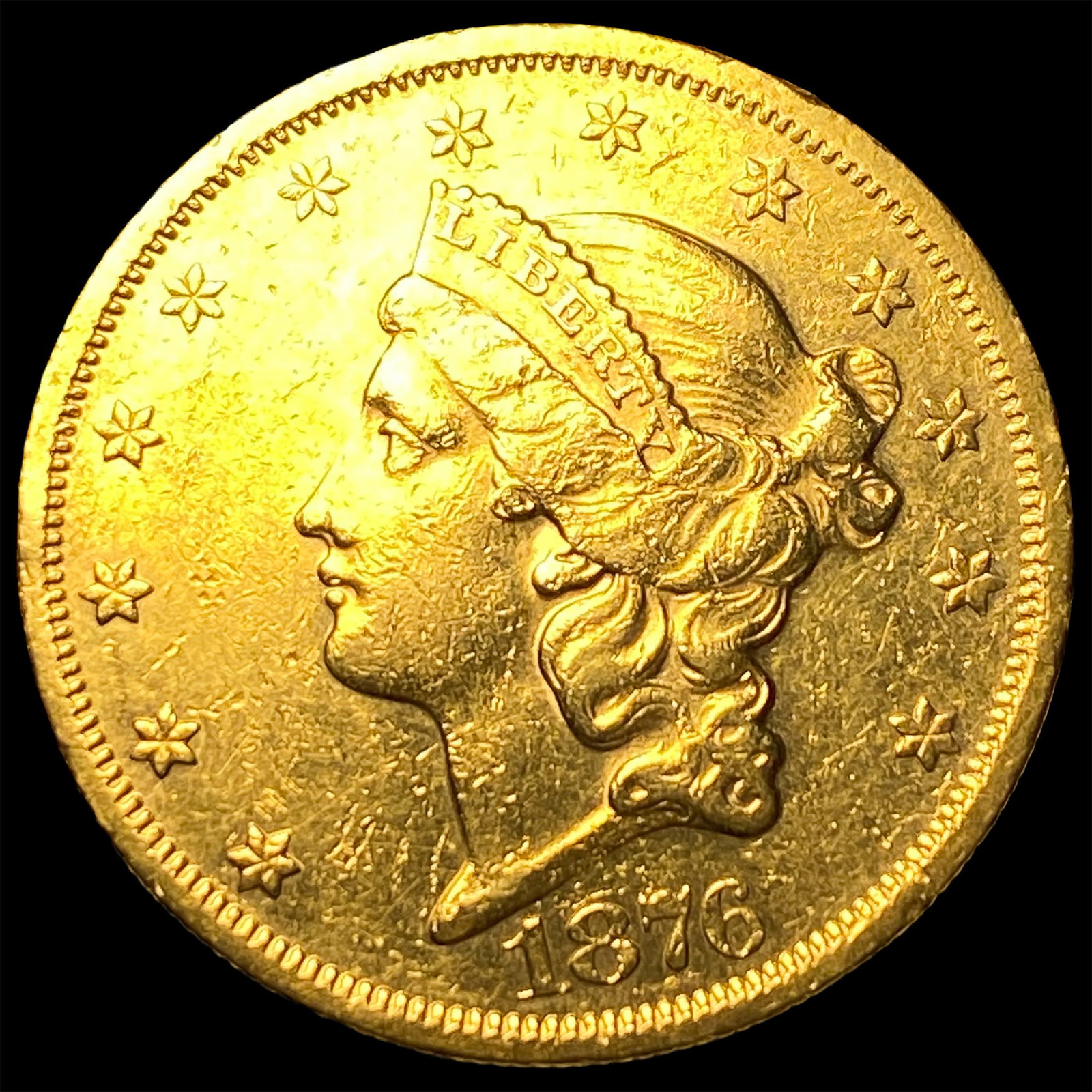 1876-S Gold $20 Liberty Head Double Eagle CLOSELY UNCIRCULATED (1 of 2)