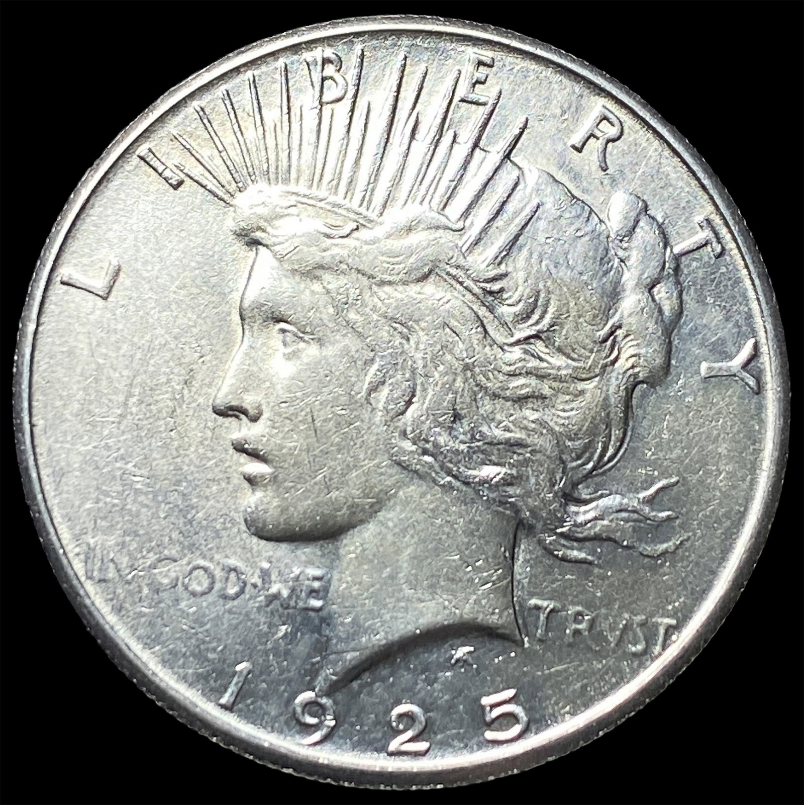 1925-S Silver Peace Dollar CHOICE AU: 1925-S Silver Peace Dollar CHOICE AU