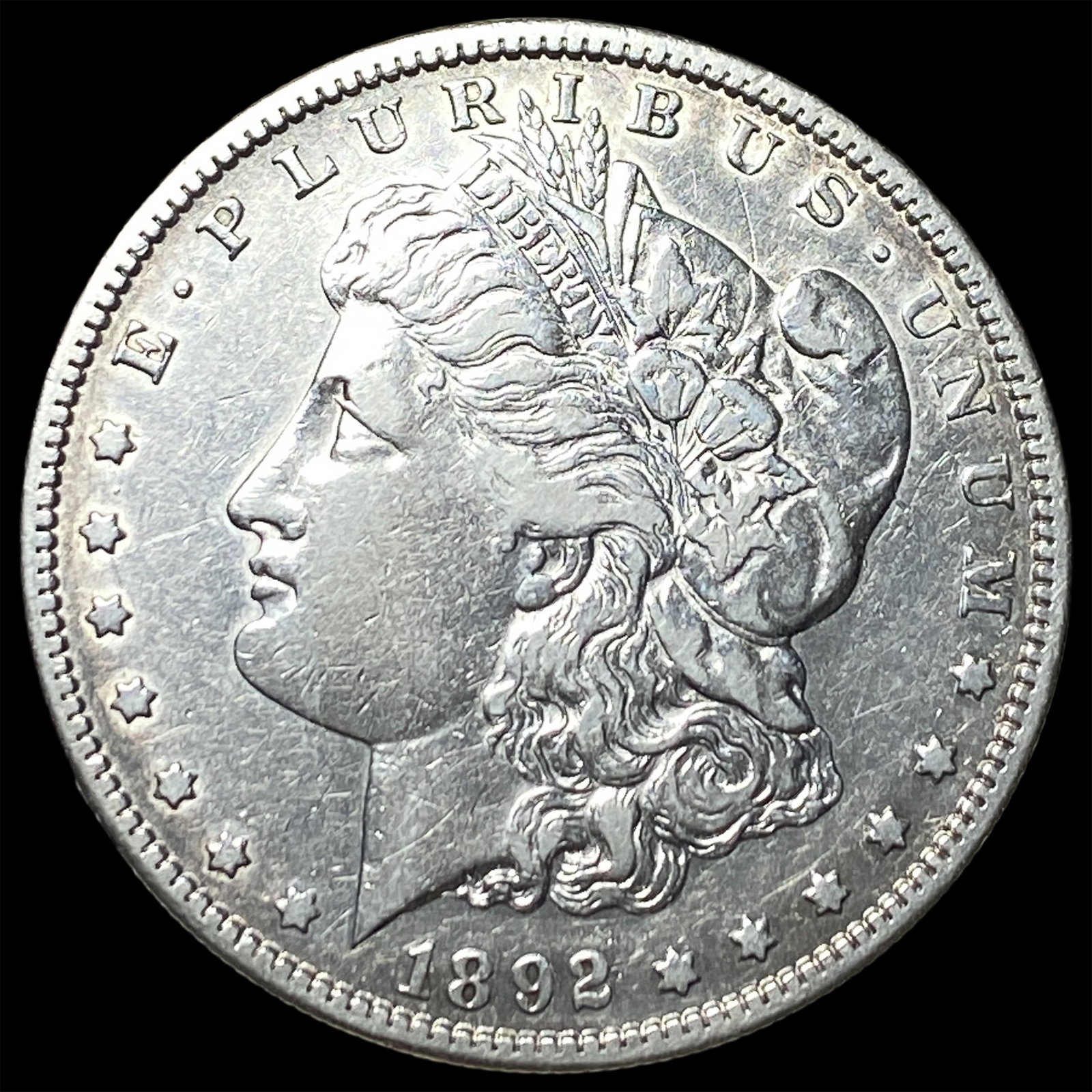 1892-S Silver Morgan Dollar CLOSELY UNCIRCULATED: 1892-S Silver Morgan Dollar CLOSELY UNCIRCULATED