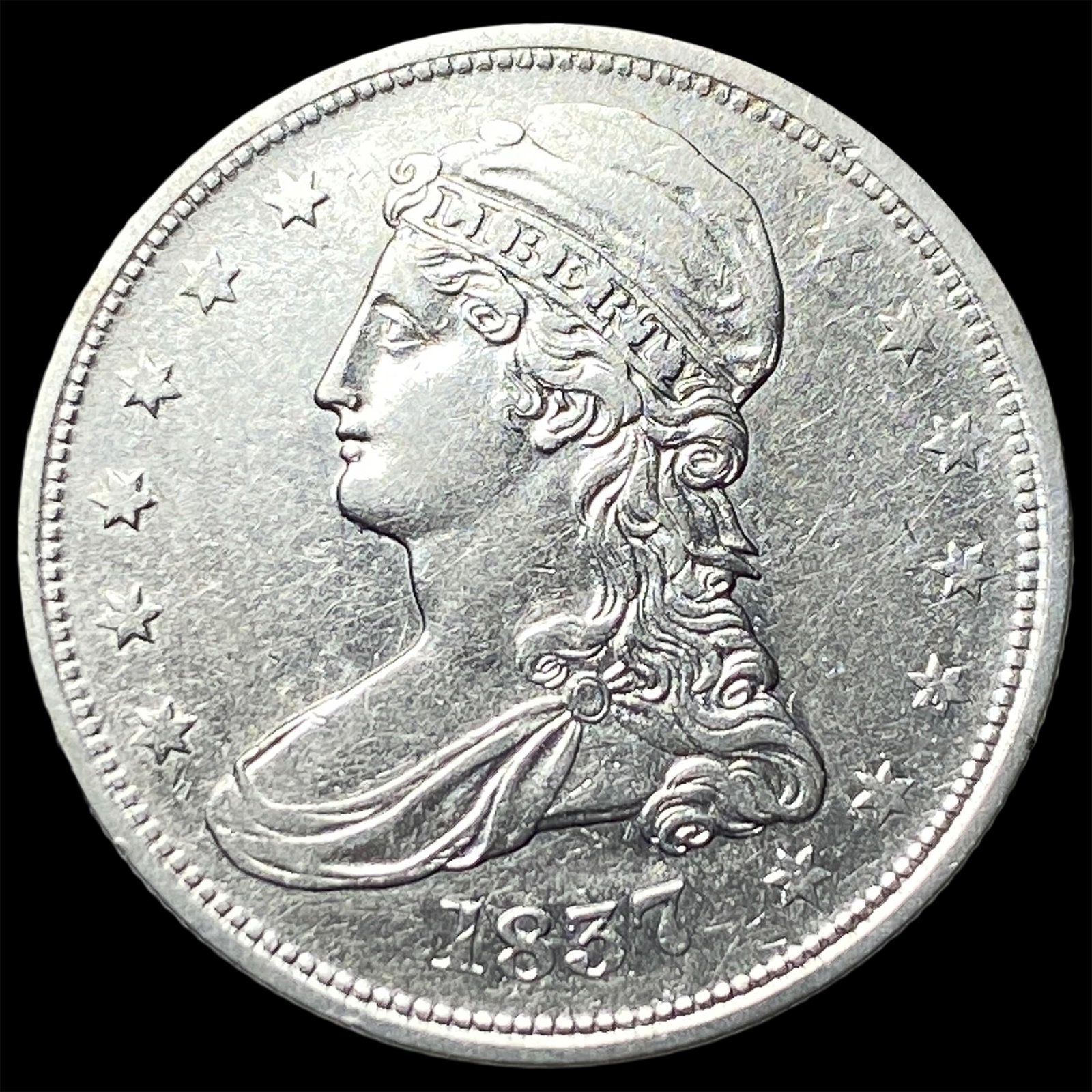 1837 Capped Bust Half Dollar CHOICE AU (1 of 2)