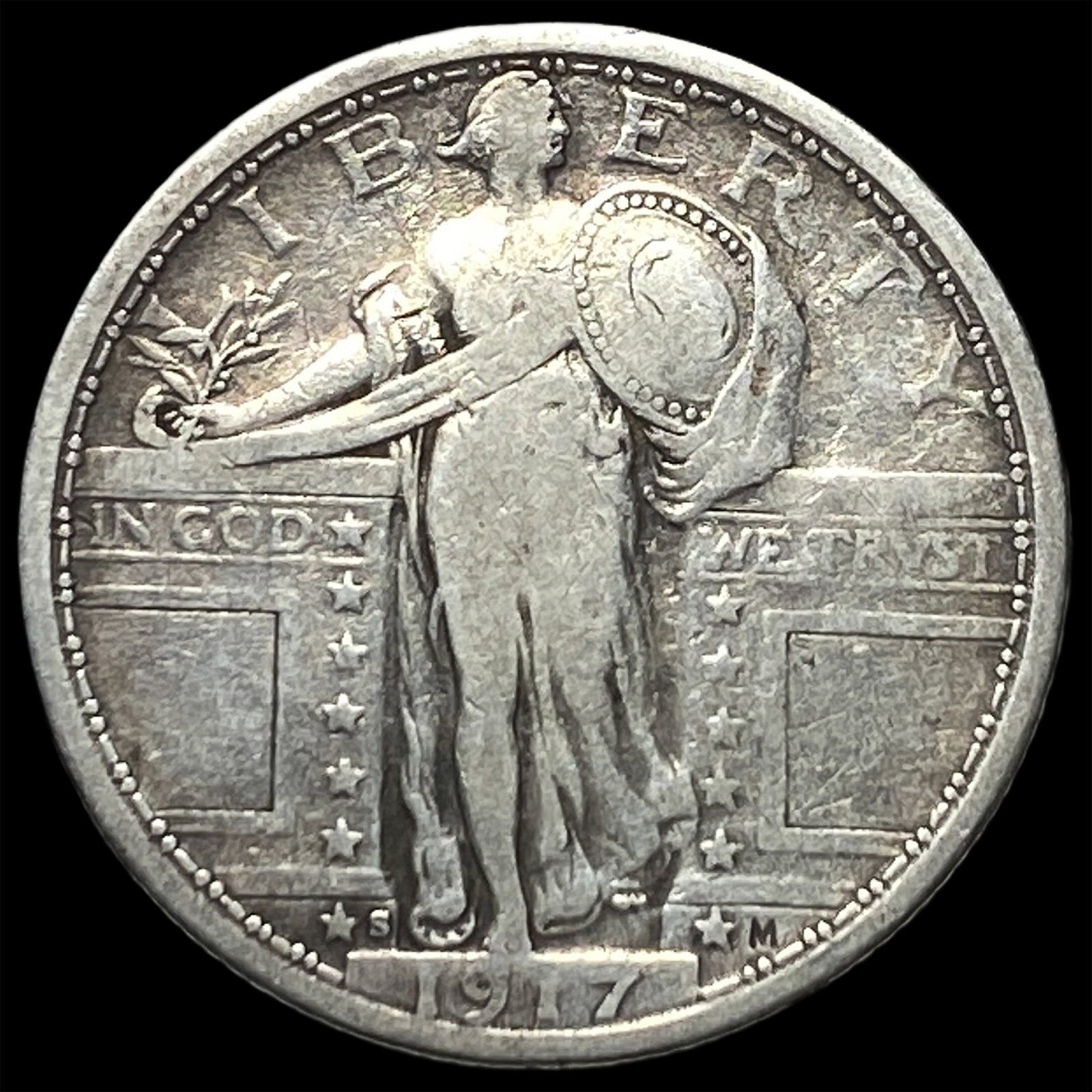 1917-S Type 1 Standing Liberty Quarter LIGHTLY CIRCULATED (1 of 2)